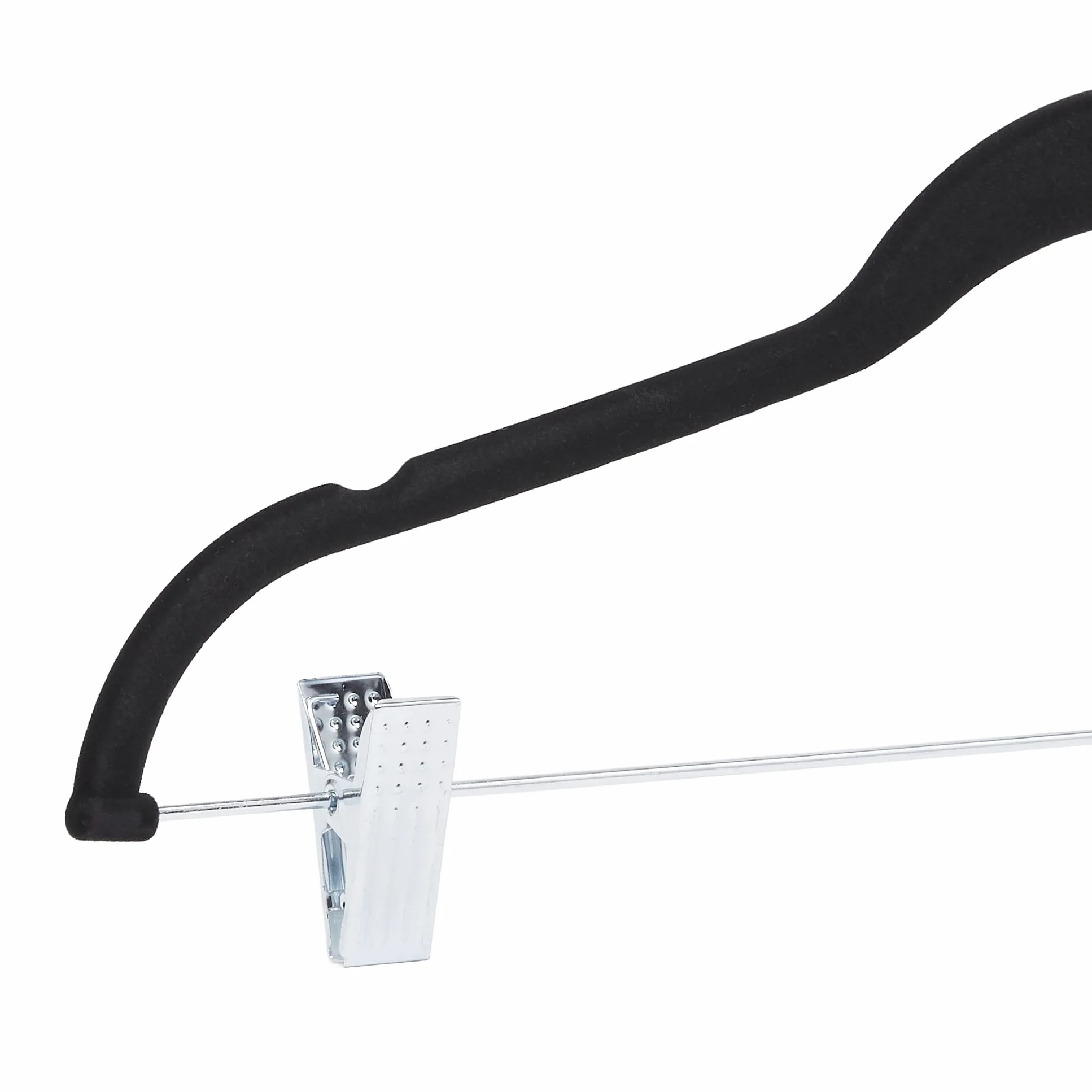 Amazon Basics 24unidad Perchas de terciopelo para faldas, Color negro