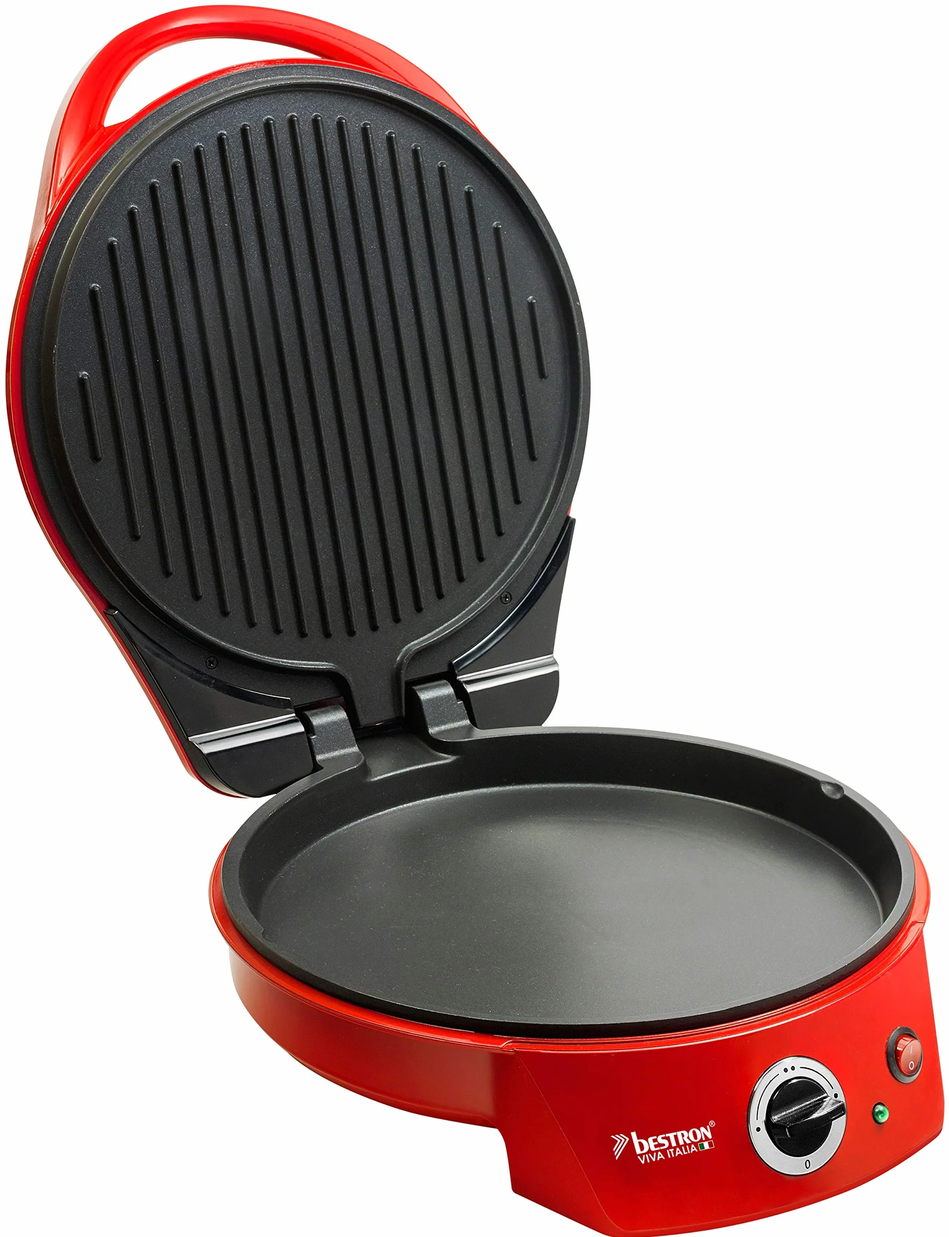 Bestron Horno Grill Eléctrico para Pizza Viva Italia 230°C 1800 W Rojo