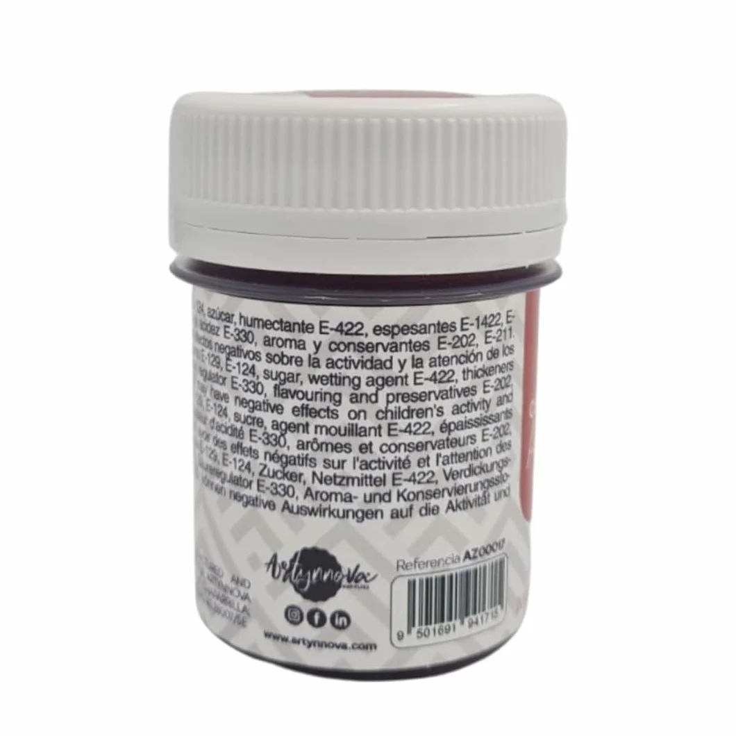 Azucren Colorante Rojo Alimentario en Gel para Red Velvet, 35 g (2 Ud)