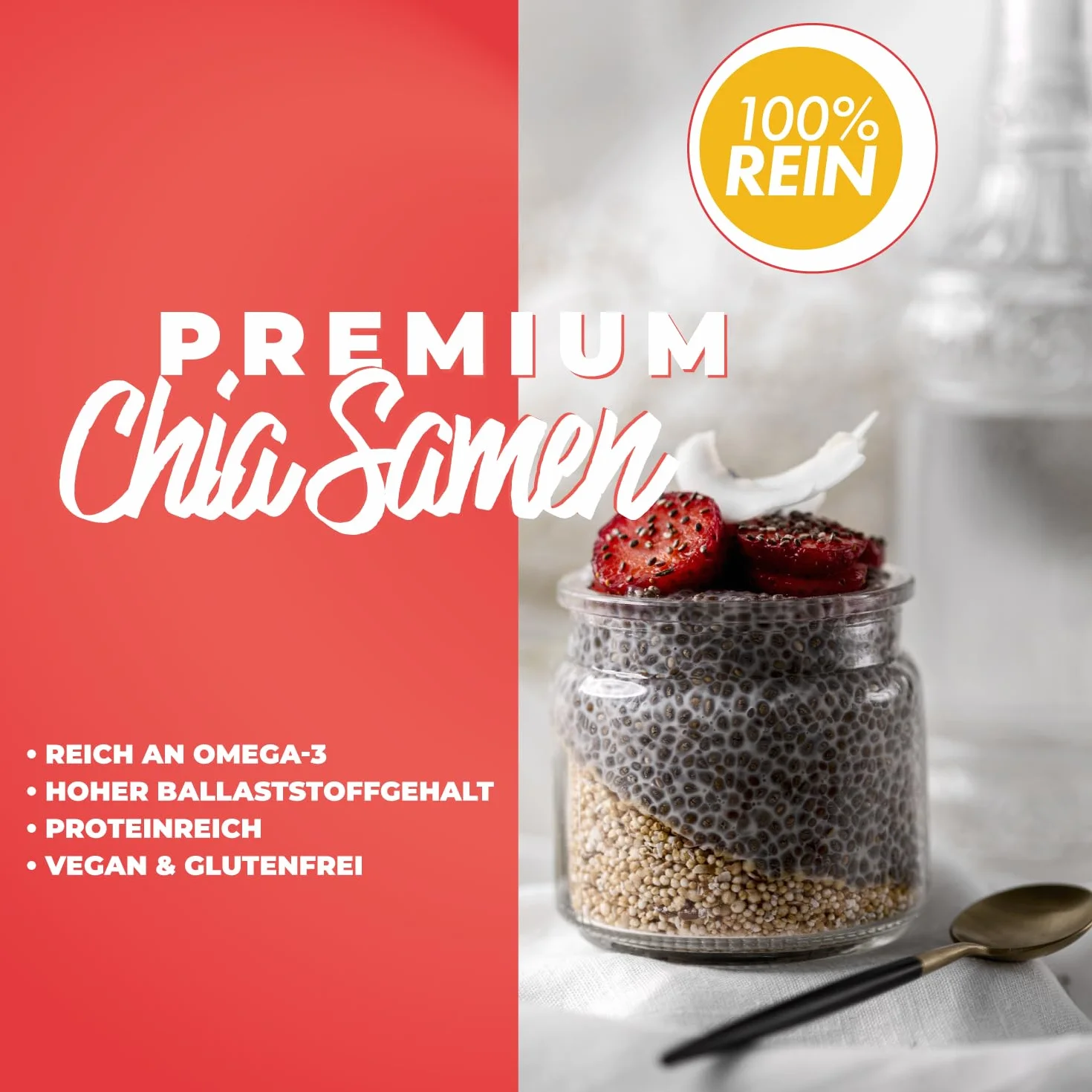 Naturacereal Chia Samen 1kg – Rico en Omega-3, Fibra & Proteínas Vegetales