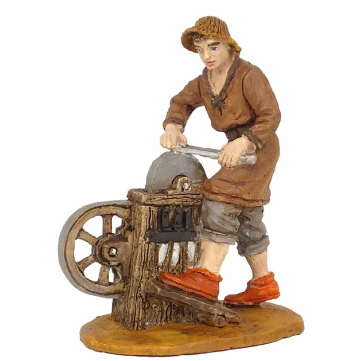 Figura de afilador para belén navideño 9 x 6,5 x 4 cm durexina decorativa