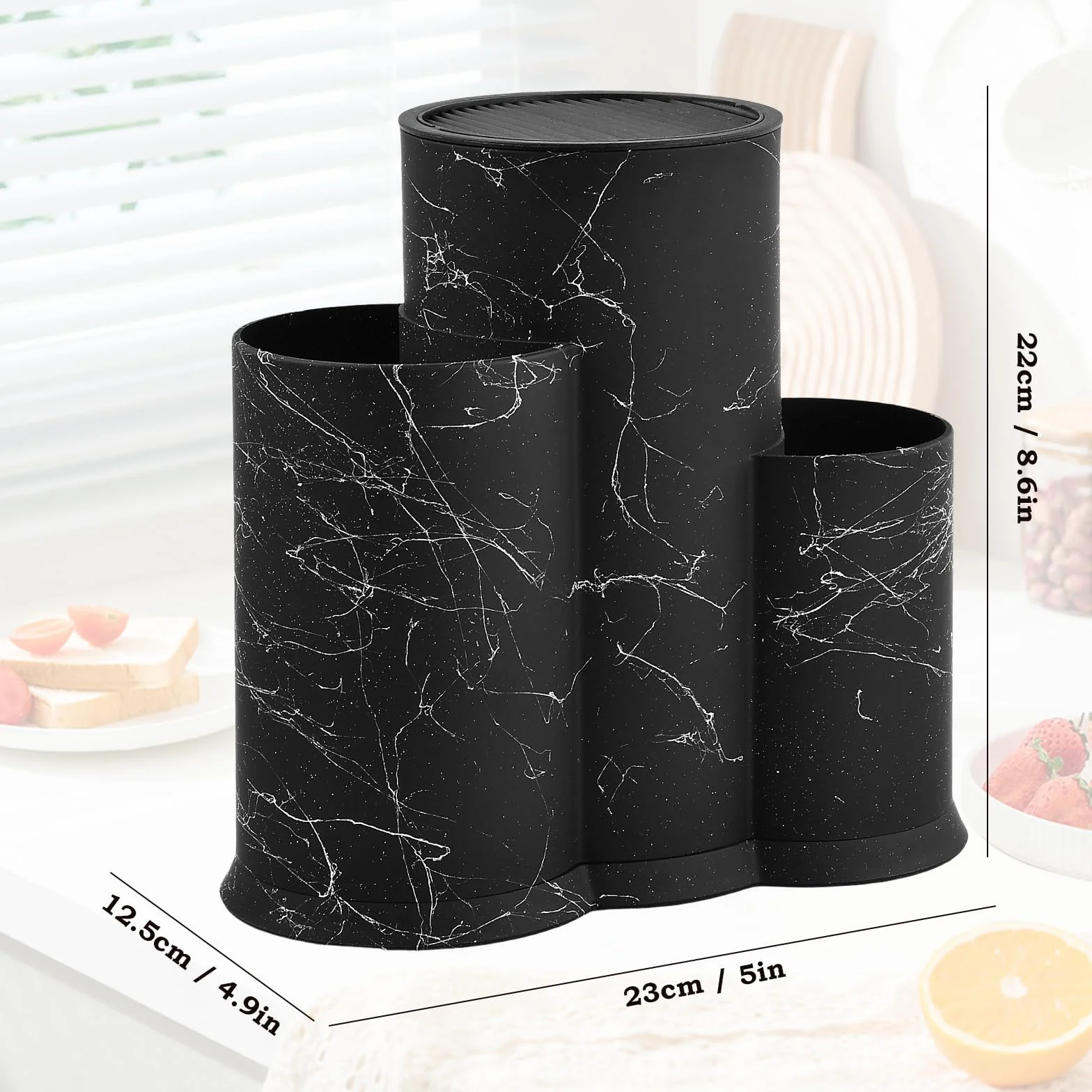 Soporte cuchillos cocina Universal con orificios de drenaje, Multiusos Almacena cubiertos tenedores cucharas