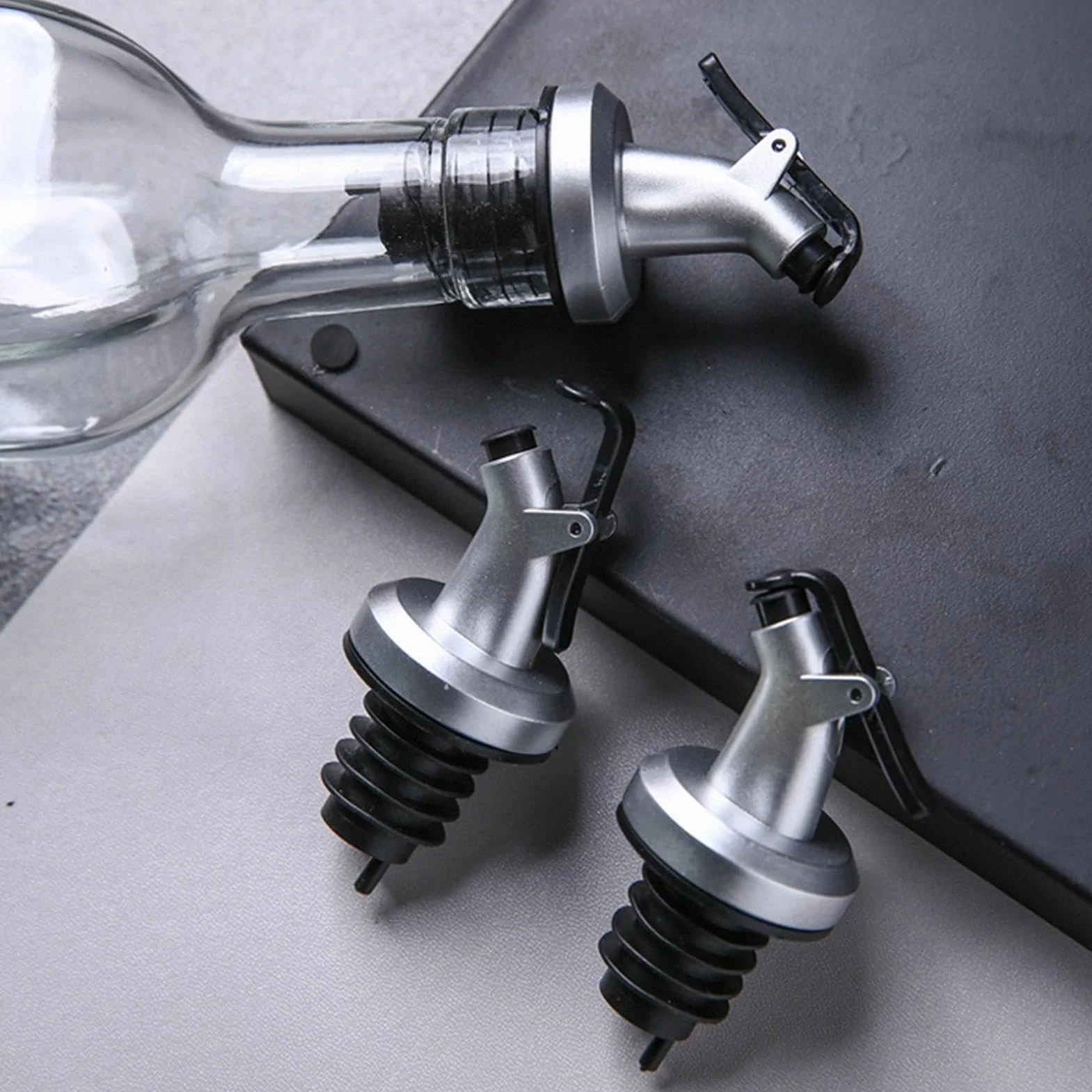 Oil Pour Spout - Leak Proof Olive Oil Bottle Pourer with Nozzle