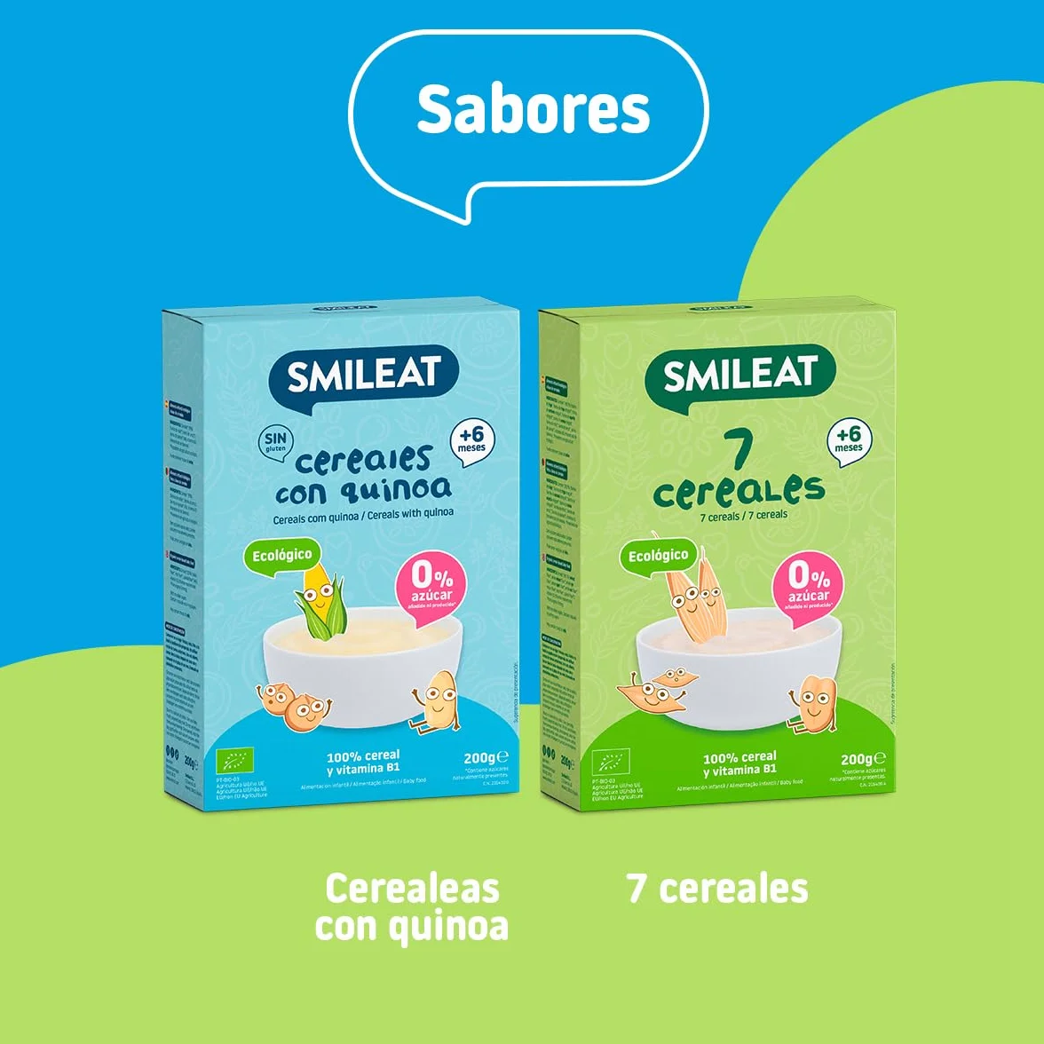 Papilla Ecológica 7 Cereales Sin Azúcar Añadido Smileat Fácil Diluir
