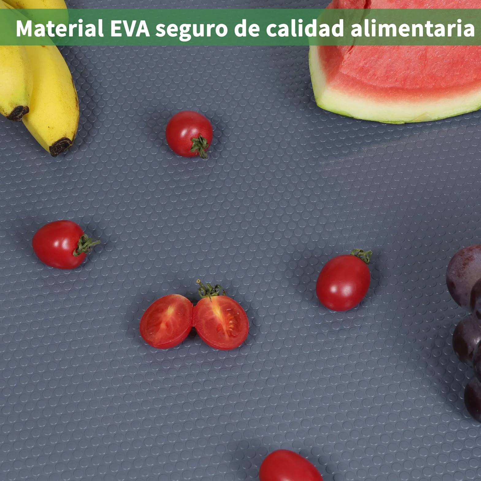 Alfombrilla para cajón 35x600cm Protector cajones Cocina EVA Plastico Protector para Muebles (35cmx6m,Gris Oscuro)