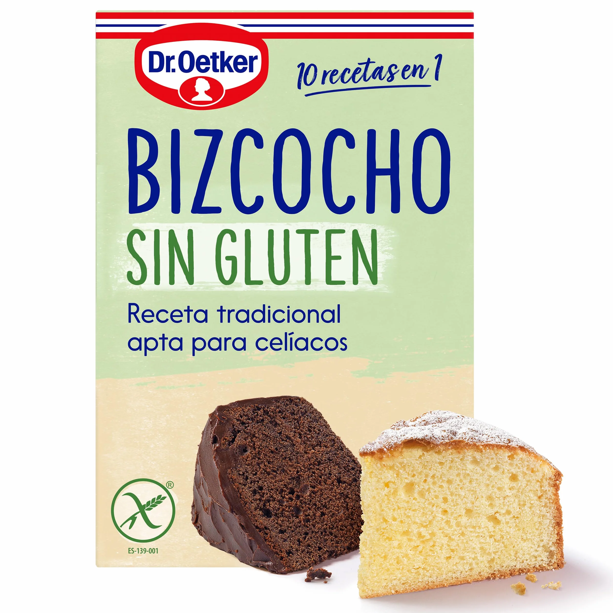 DR. OETKER Bizcocho sin gluten 10 en 1 (364 g), preparado de repostería gluten free
