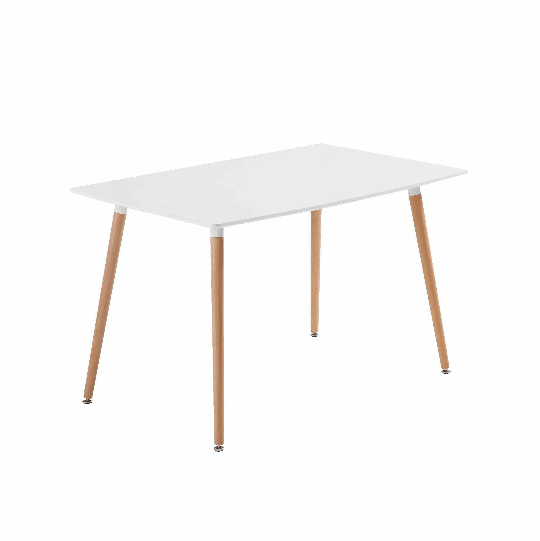 Baroni Home Mesa de Madera de en Estilo Escandinavo, Ideal para Comedor, Cocina, salón o como Escritorio de Oficina, Color Blanco, 120x70x72 cm