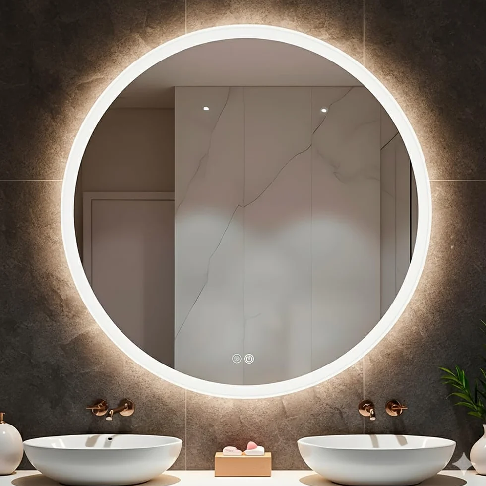 Marcanti Espejo Baño con Luz LED Regulable 80 cm Antivaho Interruptor Táctil Brillo Ajustable Memoria