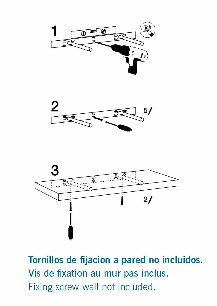 H HANSEL HOME Estantería para Pared 25x25x4cm Color Roble Envejecido Estantes Pared