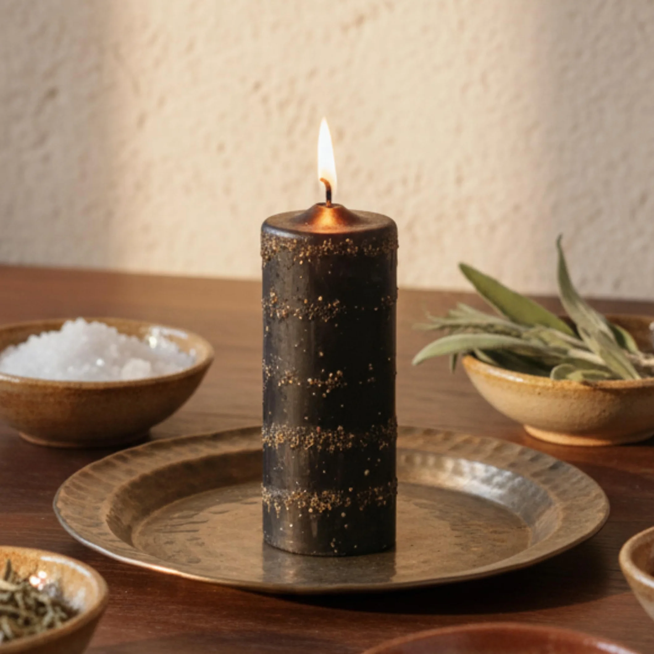 Vela Arrasa con Todo Ritualizada – Rompe Trabajos de Magia, Corte de Brujería, Limpieza Energética – Vela Esotérica Artesanal con Hierbas y Aceites – Protección Espiritual – Las Velas de Mariano