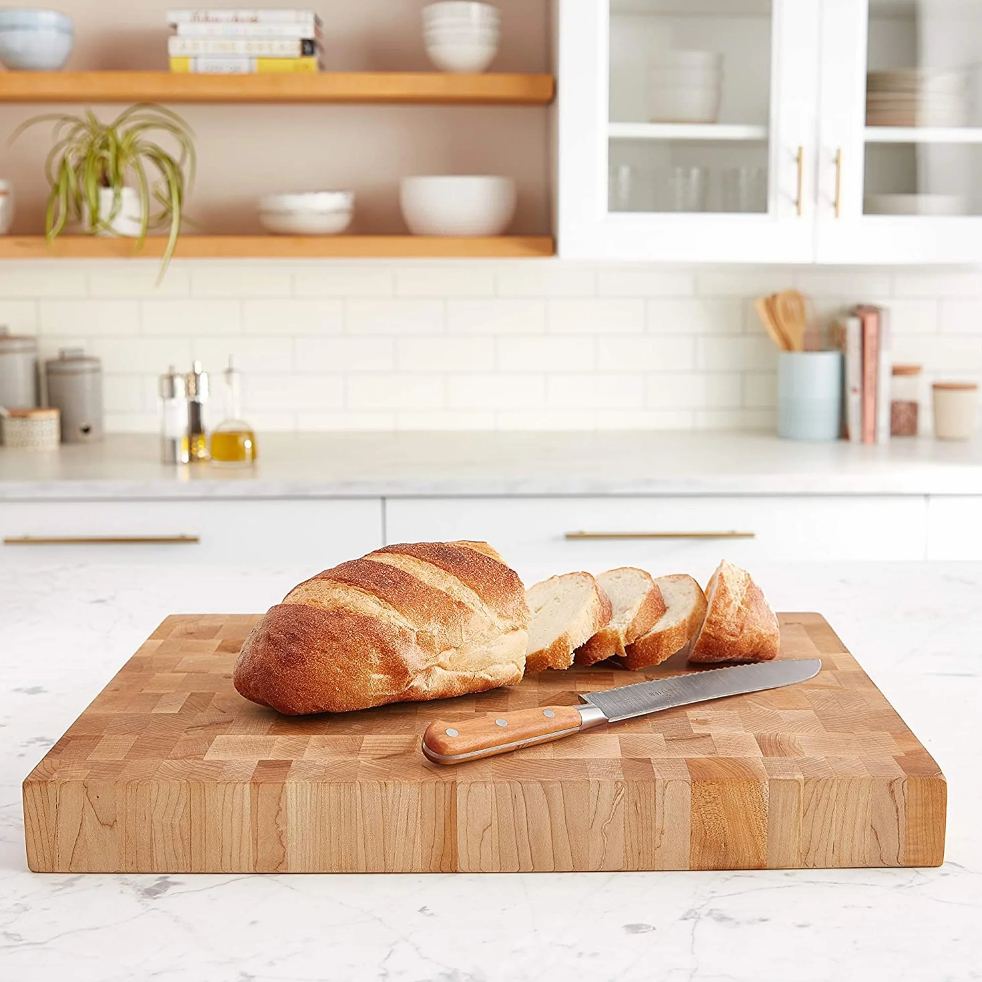 Boos Block Tabla de Cortar Cocina Madera de Testa Extra Gruesa 46 x 46 x 7,5 cm