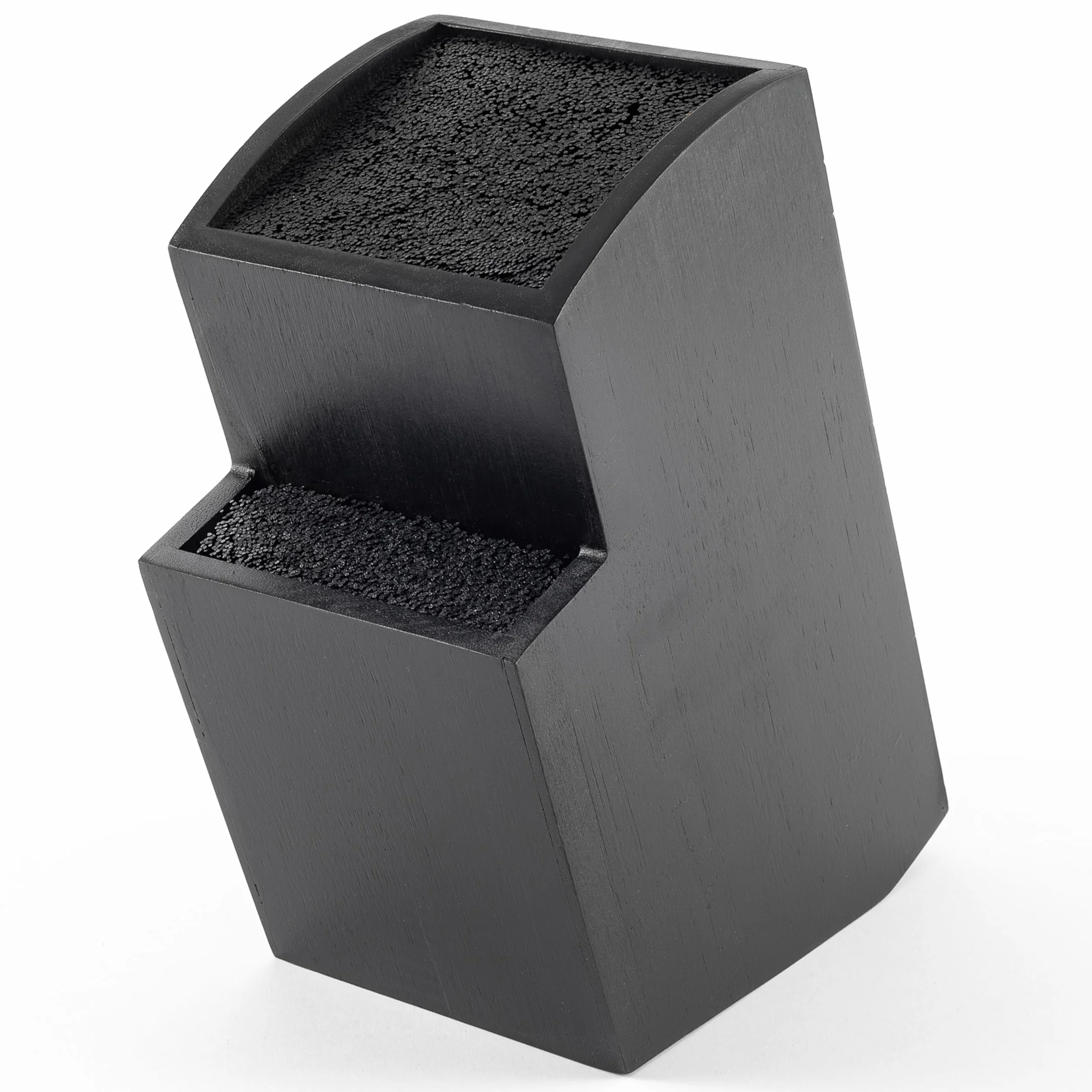 Hanseküche Bloque para cuchillos sin cuchillo, de madera (bambú negro, cuadrado oblicuo)