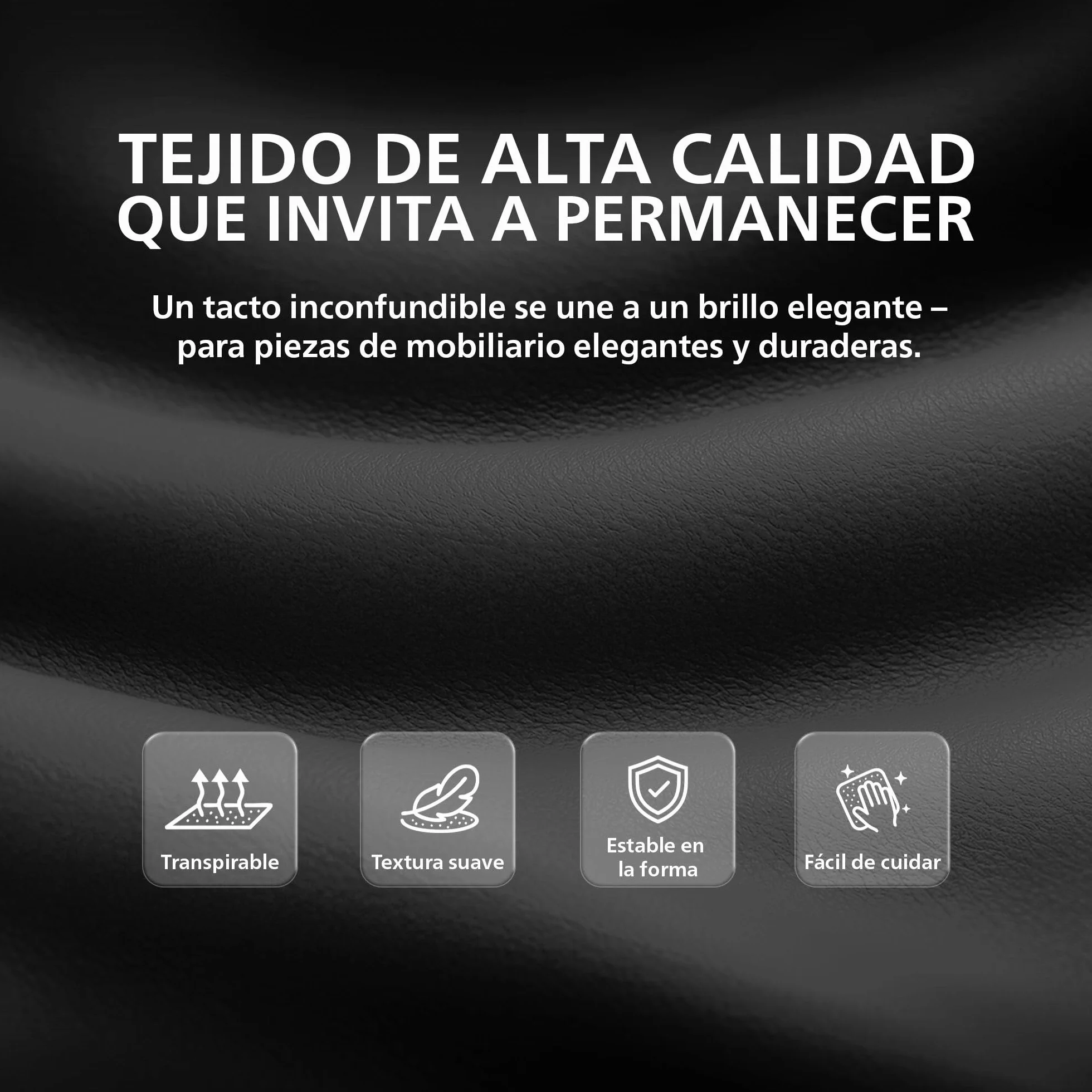 CLP Sillas Cantilever Juego de 2 con Reposabrazos Seattle, Sillas de Comedor Modernas Tapizadas con Cuero Sintético, Negro