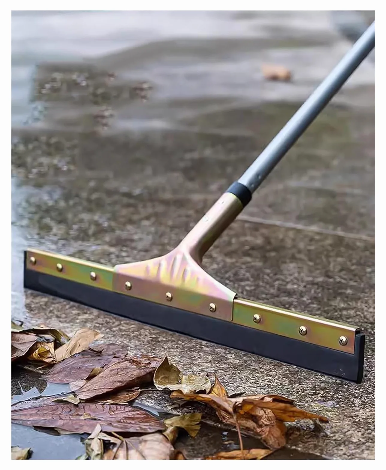Escobilla de goma pista de tenis Patio Cubierta Al Aire Libre Interior Escobilla De Goma Para Suelos Con Mango Extensible, Limpiaparabrisas Eliminador De Agua Para Paredes Y Pisos De Ducha De Azulejos