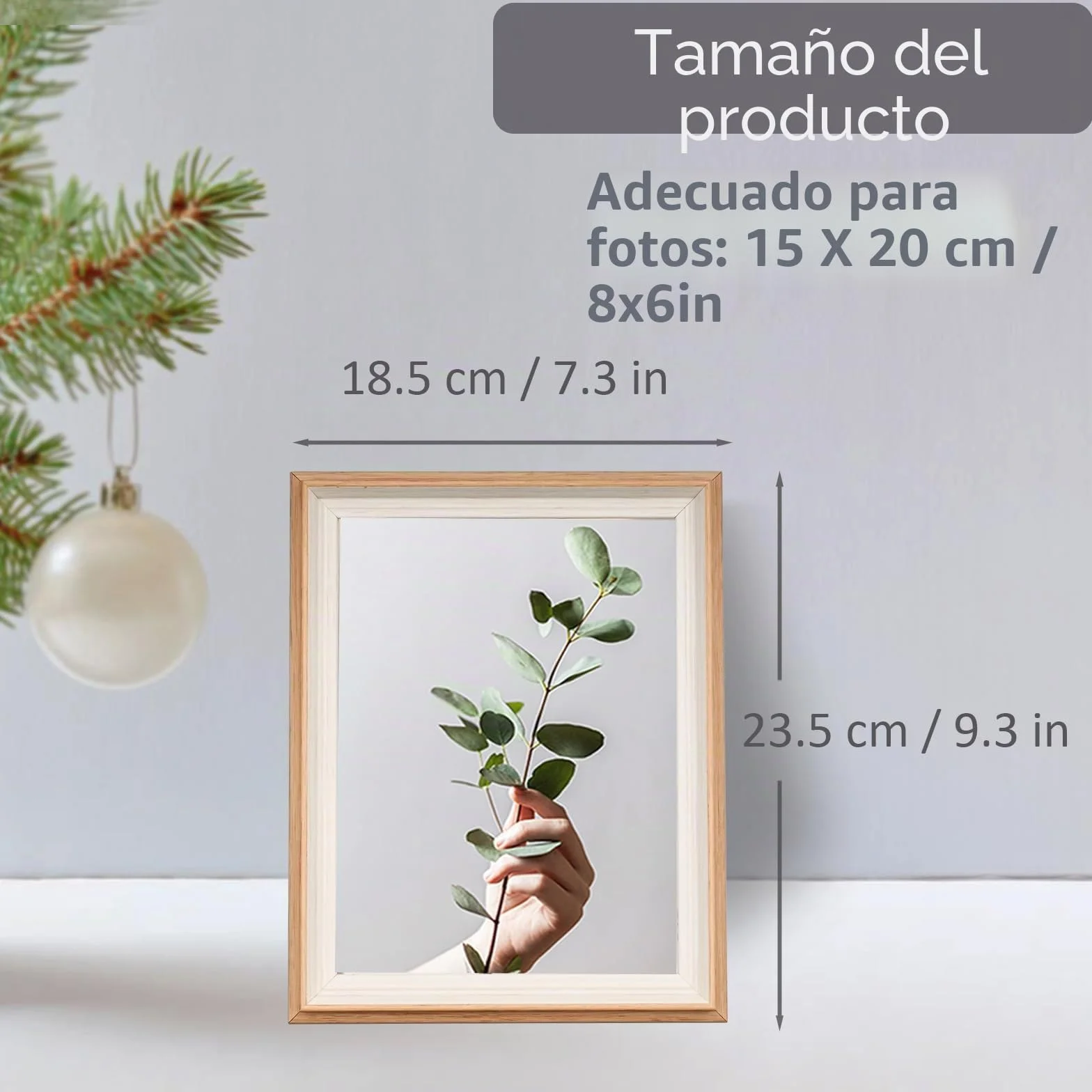 Marcos de Fotos para Pared 15x20 cm Grano de Madera, 4 Piezas