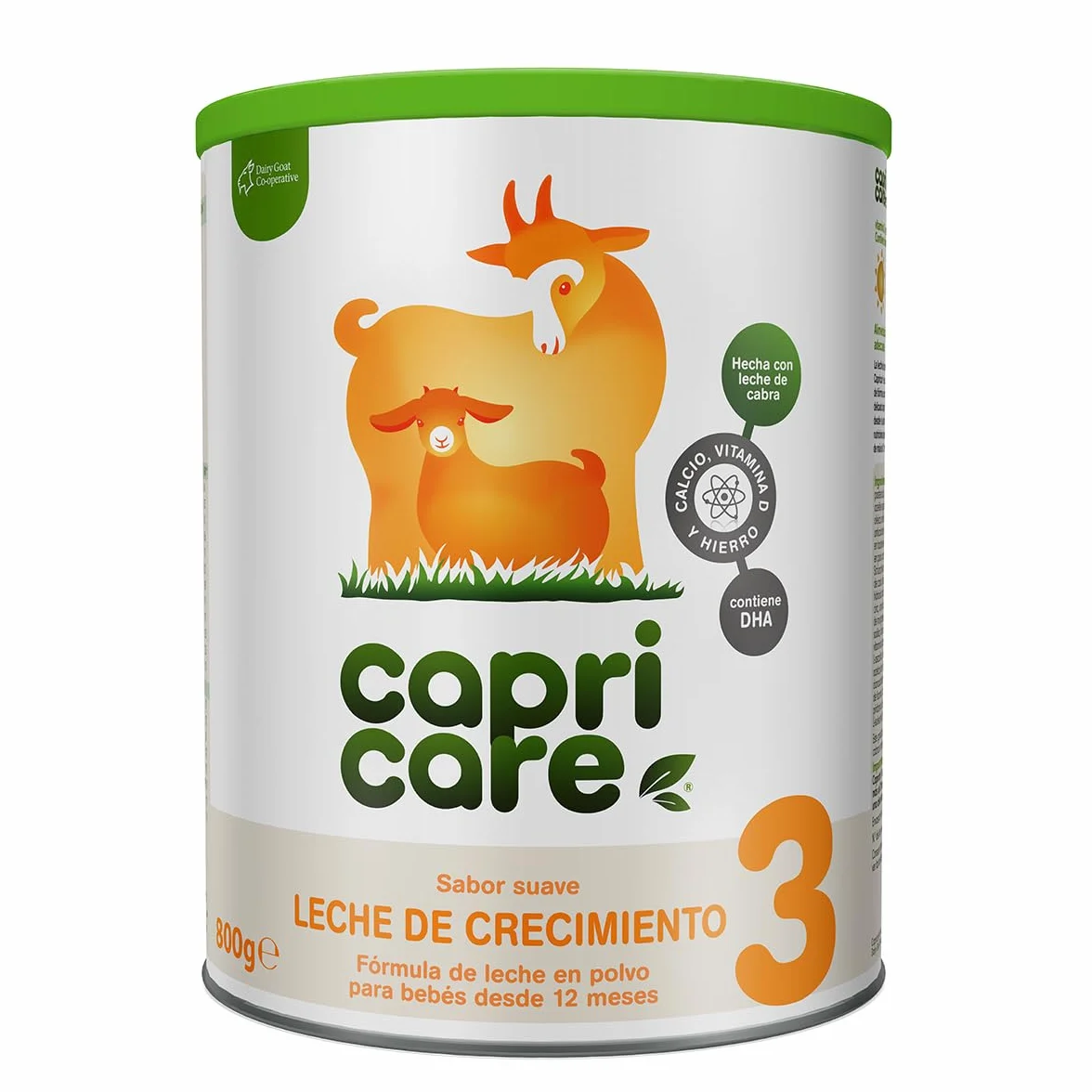 Capricare 3 Leche de Cabra en Polvo Fórmula de Crecimiento 12 Meses 800 g