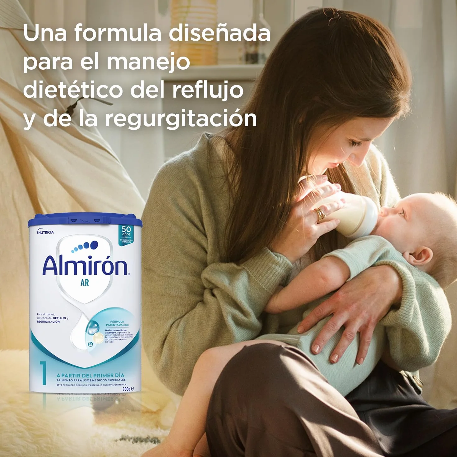 Almirón Advance AR1 Leche de Fórmula para Bebé Anti Regurgitación 800g