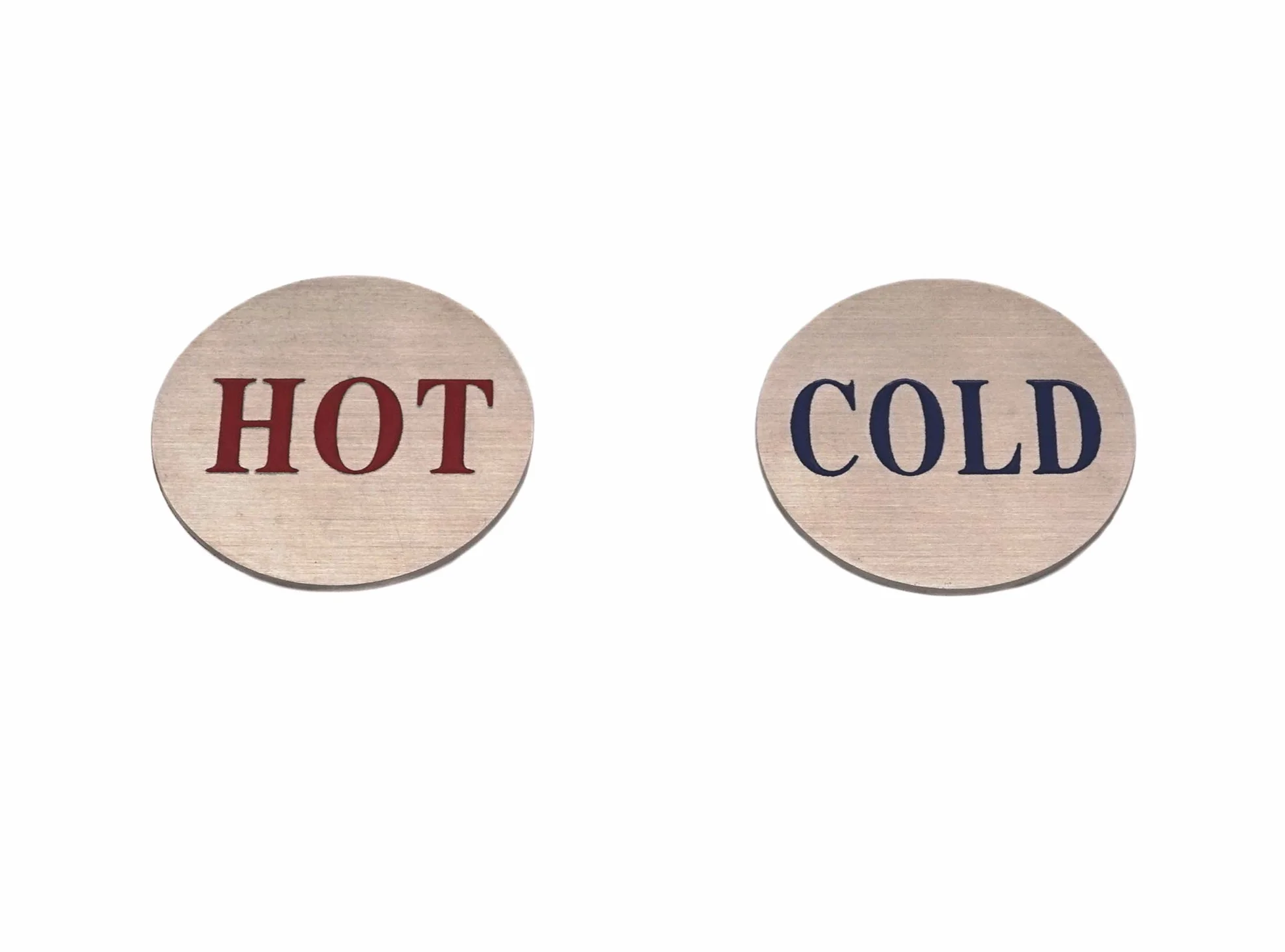 Stainless Steel Self Stick Cold Water Label Hot Water Label Hot Label Cold Label 1 Pair