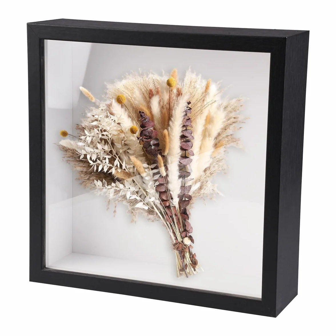 Minxulan Marcos con Profundidad, 22 X 22 Cm Marco 3D para Rellenar Cuadrado Caja de Sombras Expositor para Medallas, Recuerdos Florales, Fotos, Objetos Conmemorativos