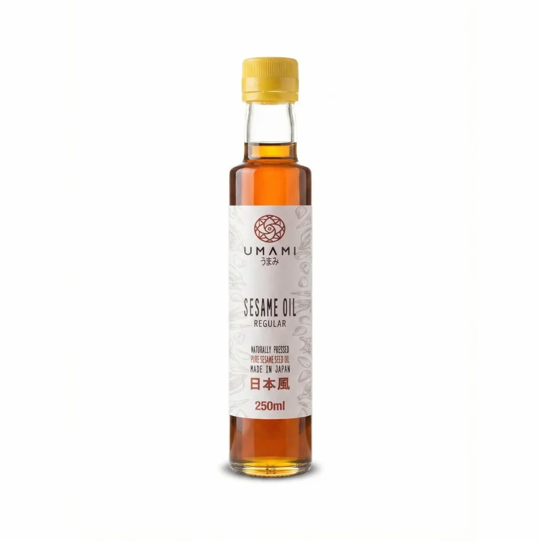 Umami Aceite de Sésamo Tostado 250ml 100% Puro Natural Producido en Japón para Wok Ramen Sushi Ensaladas