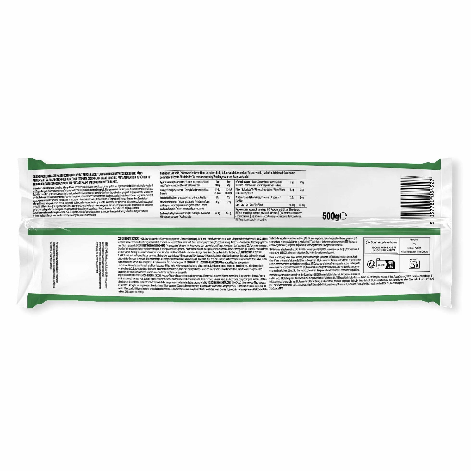 Amazon Espaguetis De Cocción Rápida, 500g