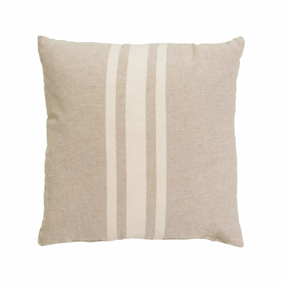 Set de 5 Cojines de Rayas Beige y Marrón 45x45 cm Polialgodón con Relleno LOLAhome
