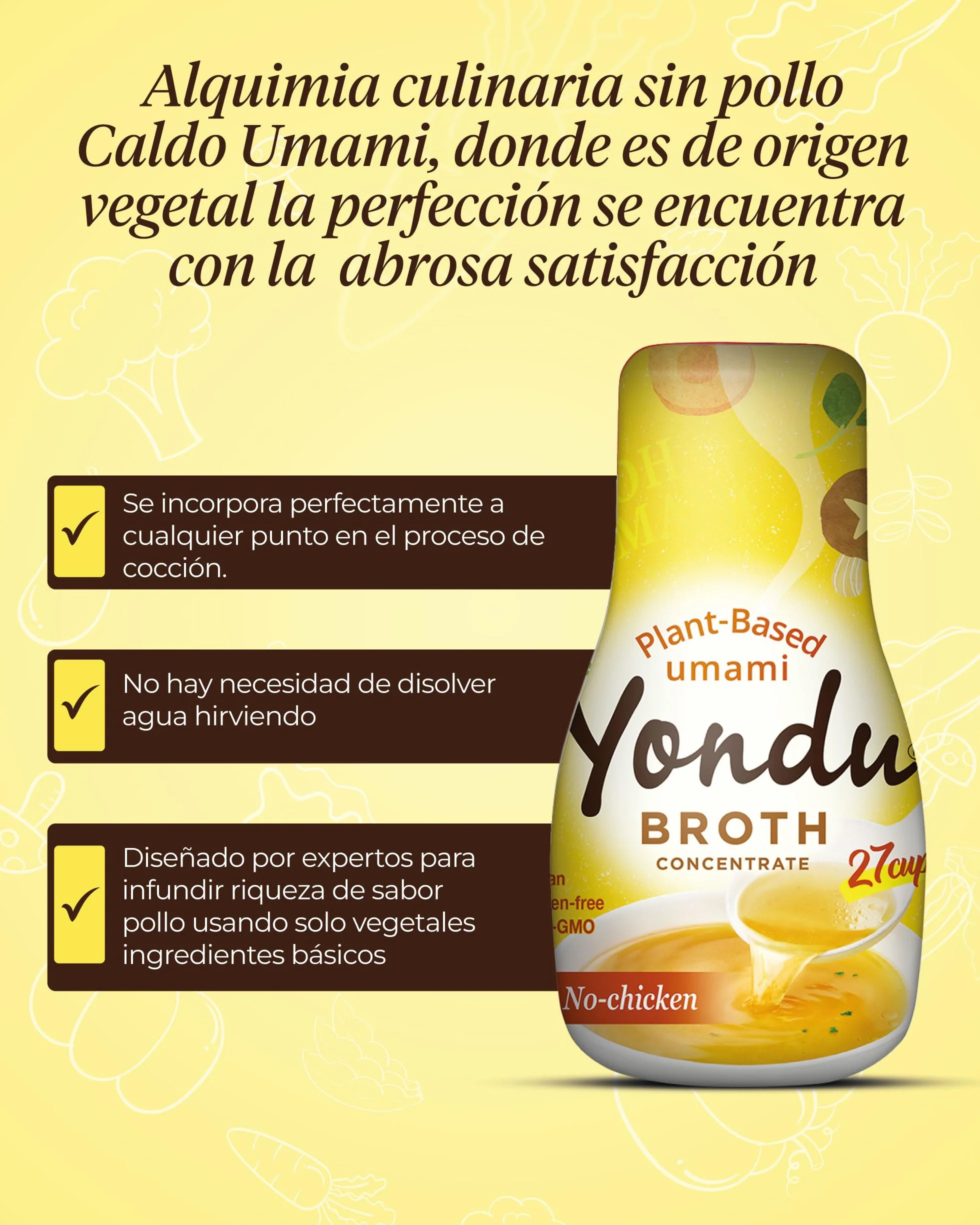 Yondu Concentrado de Caldo Original 275ml - Salsa Vegana Orgánica a Base de Plantas