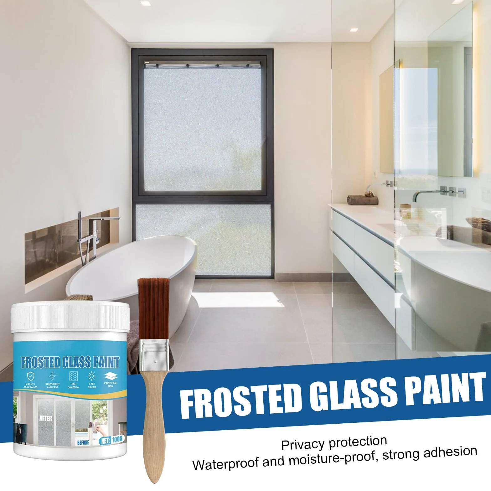 Pintura para Vidrio Esmerilado a Base de Agua 100G