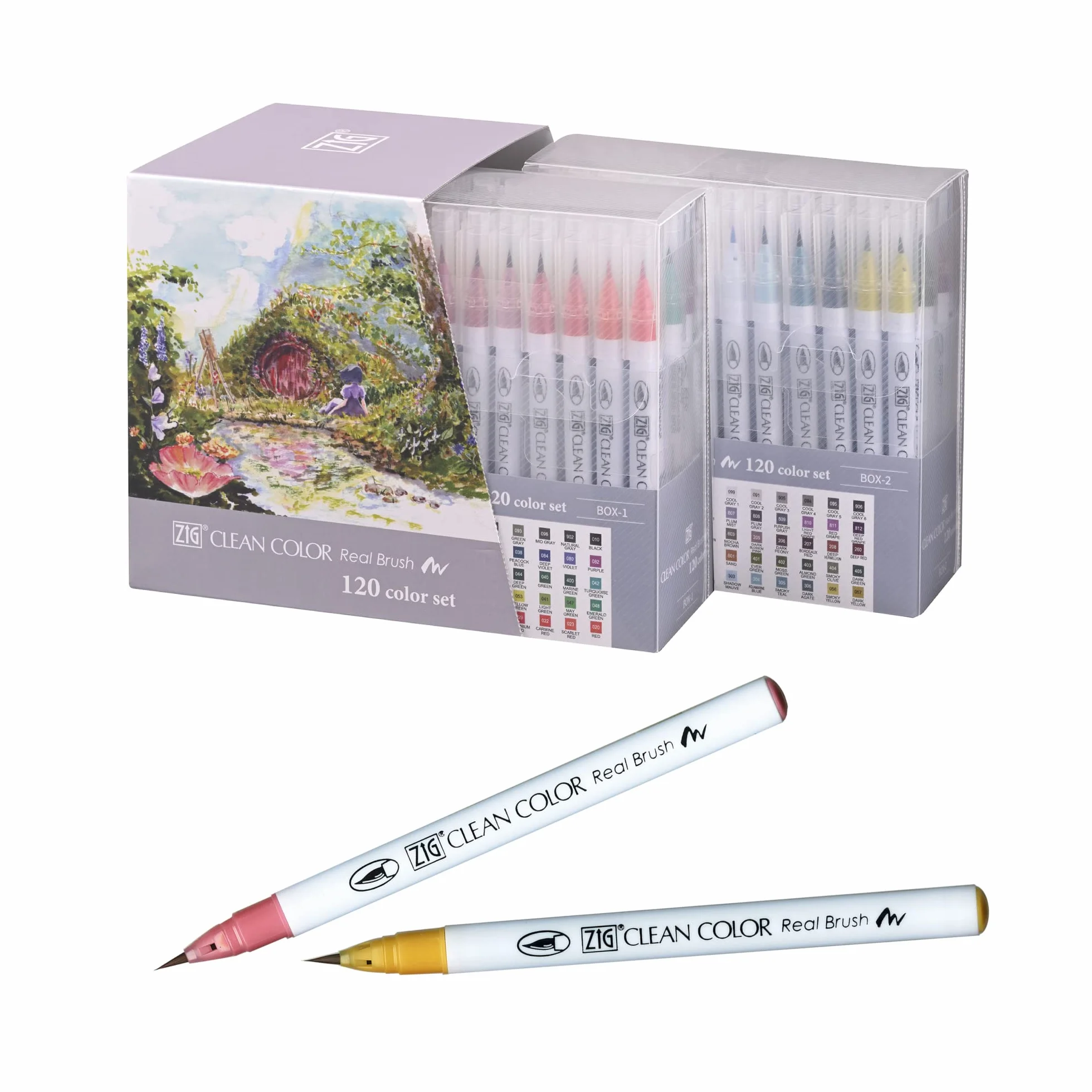 Kuretake ZIG Clean Color Real Brush (120 Colors)