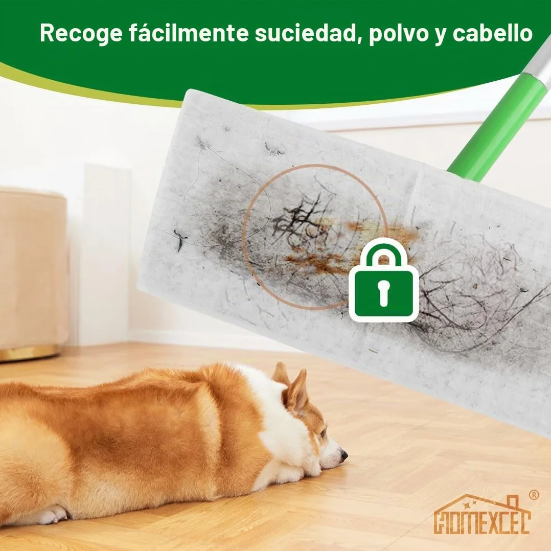 HOMEXCEL Almohadillas de Trapo de Barrido en seco compatibles con Swiffer Sweeper, Almohadillas Desechables para fregona y Limpieza de Suelos, 64 Unidades