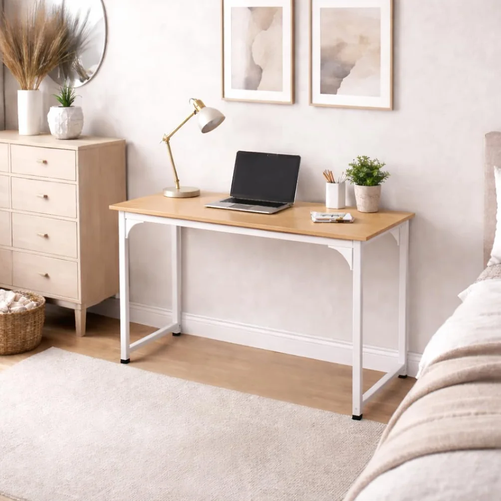 Mesa Escritorio 80x40cm para Ordenador Estructura Metálica Moderna