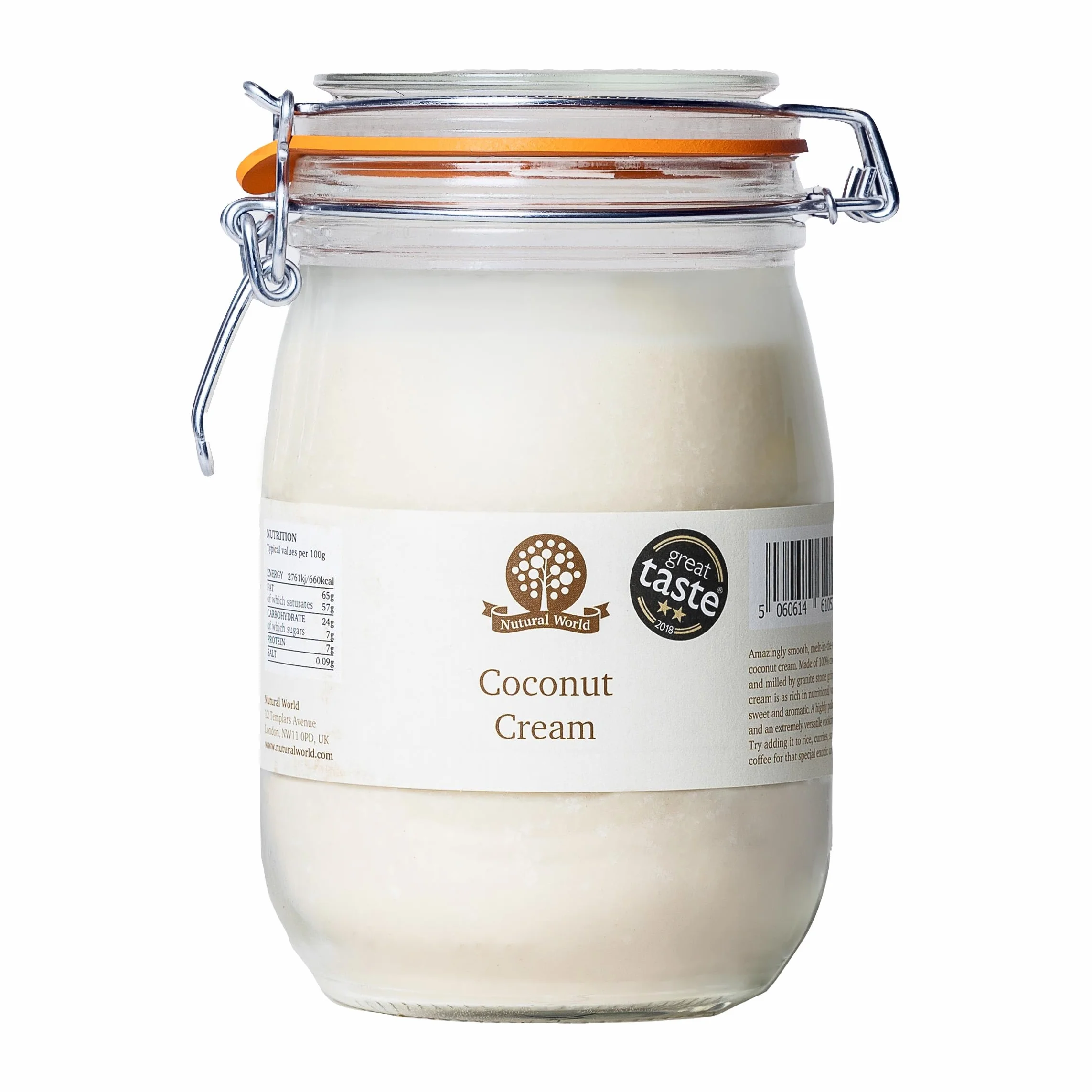Crema de Coco 1kg Nutural World Great Taste Award