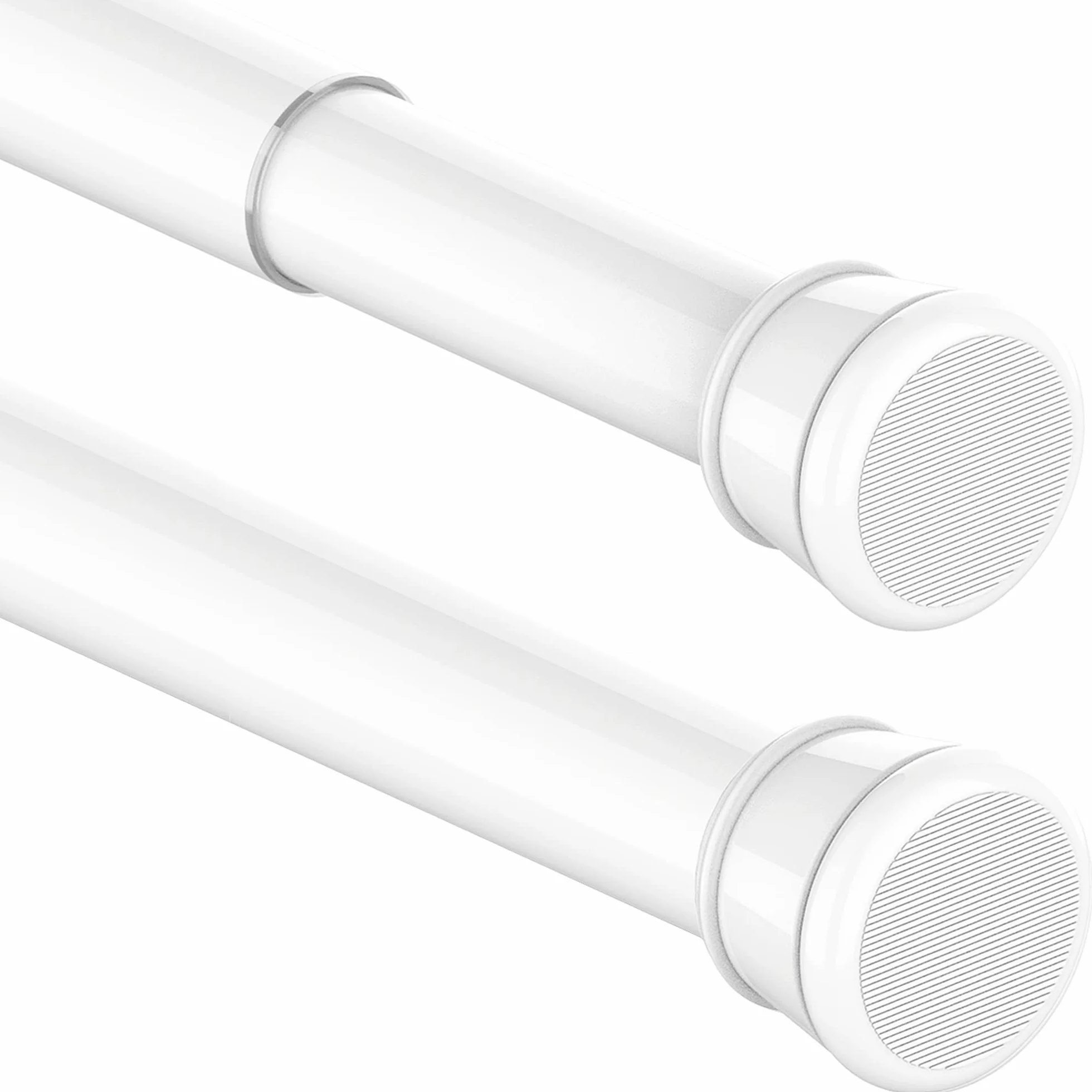 Barra de cortina extensible sin taladrar 66-90 cm blanco diámetro 25 mm para ventana baño