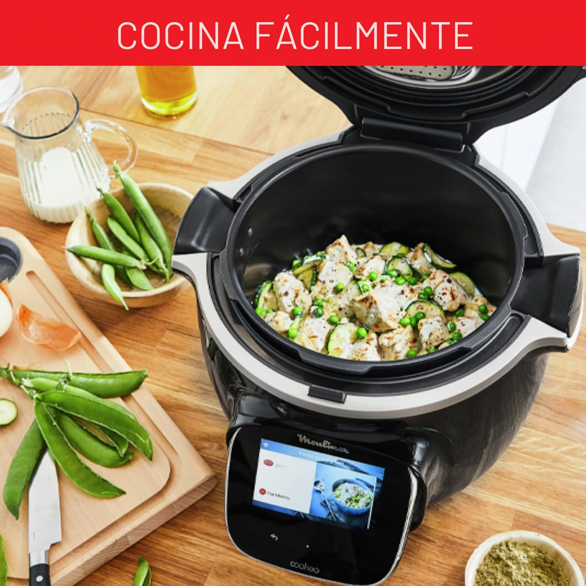 Moulinex Cookeo Touch Wifi Multicooker inteligente 6 L 250 recetas integradas negro