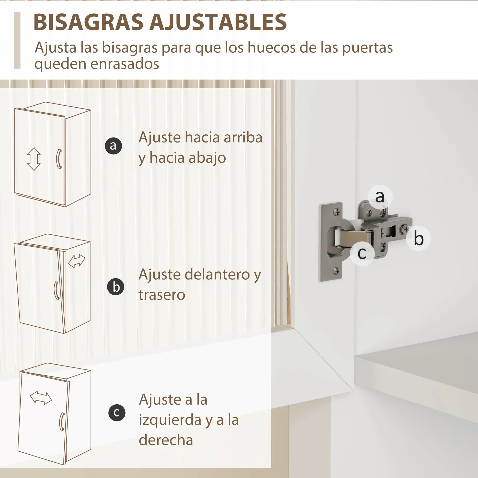 HOMCOM Alacena de Cocina Moderna Armario de Cocina con 1 Cajón 2 Puertas de Vidrio y Estantes Ajustables Carga 50 kg para Comedor Salón 79x40x180 cm Blanco