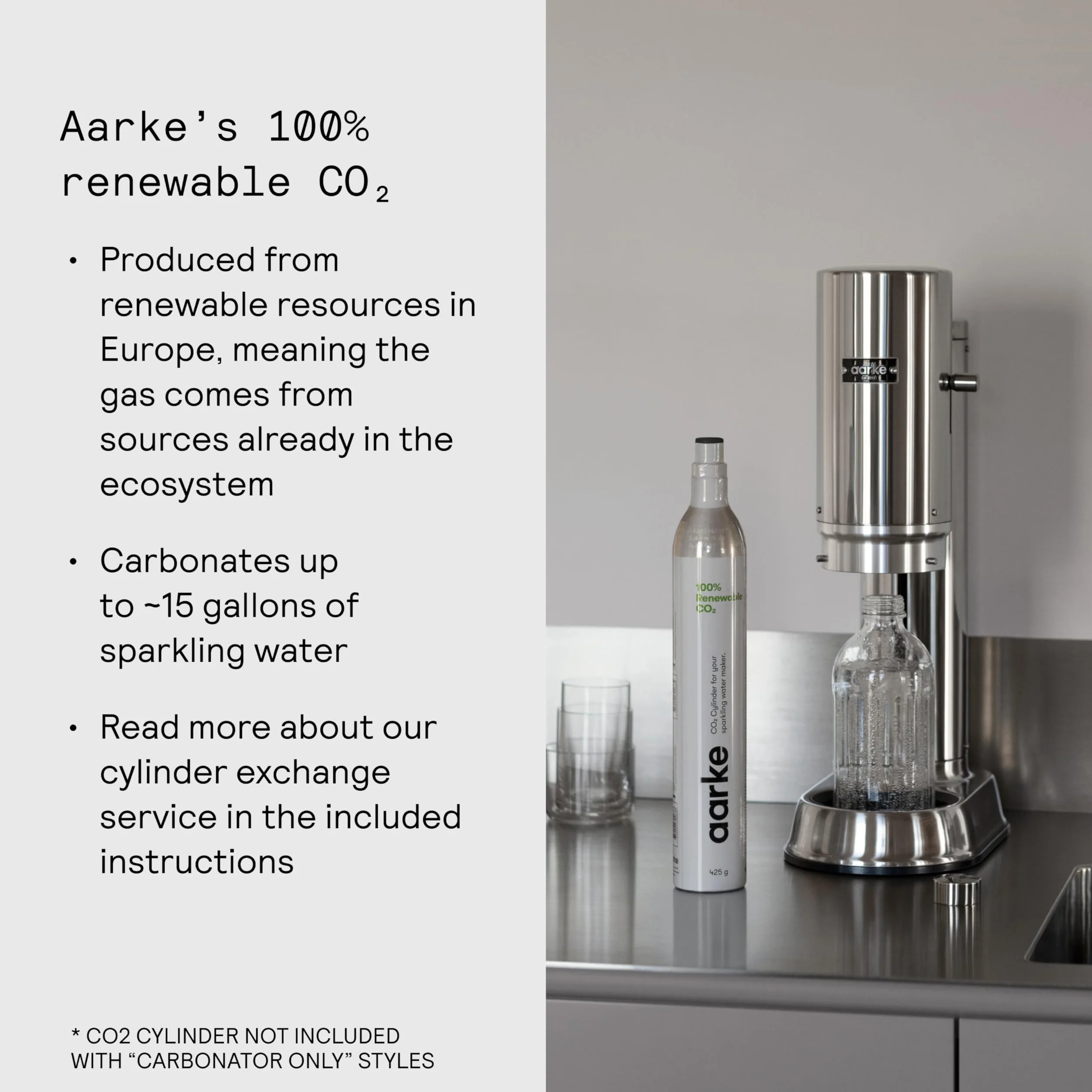 Aarke Carbonator Pro Máquina de Agua con Gas Negro Mate