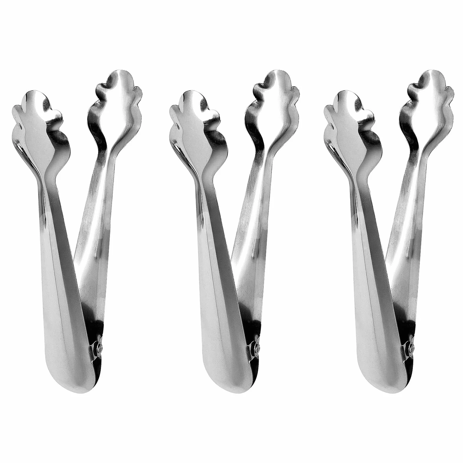 Pinzas para Hielo Pack de 3 para Servir Cubitos, Aperitivos y Cócteles
