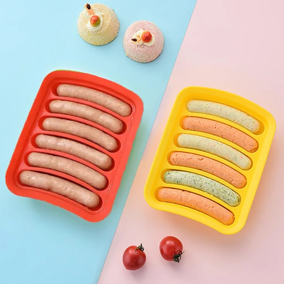 Molde de Silicona Para Perros Calientes y Salchicha - Decoración Hot Dog, Perrito Caliente, Jamón