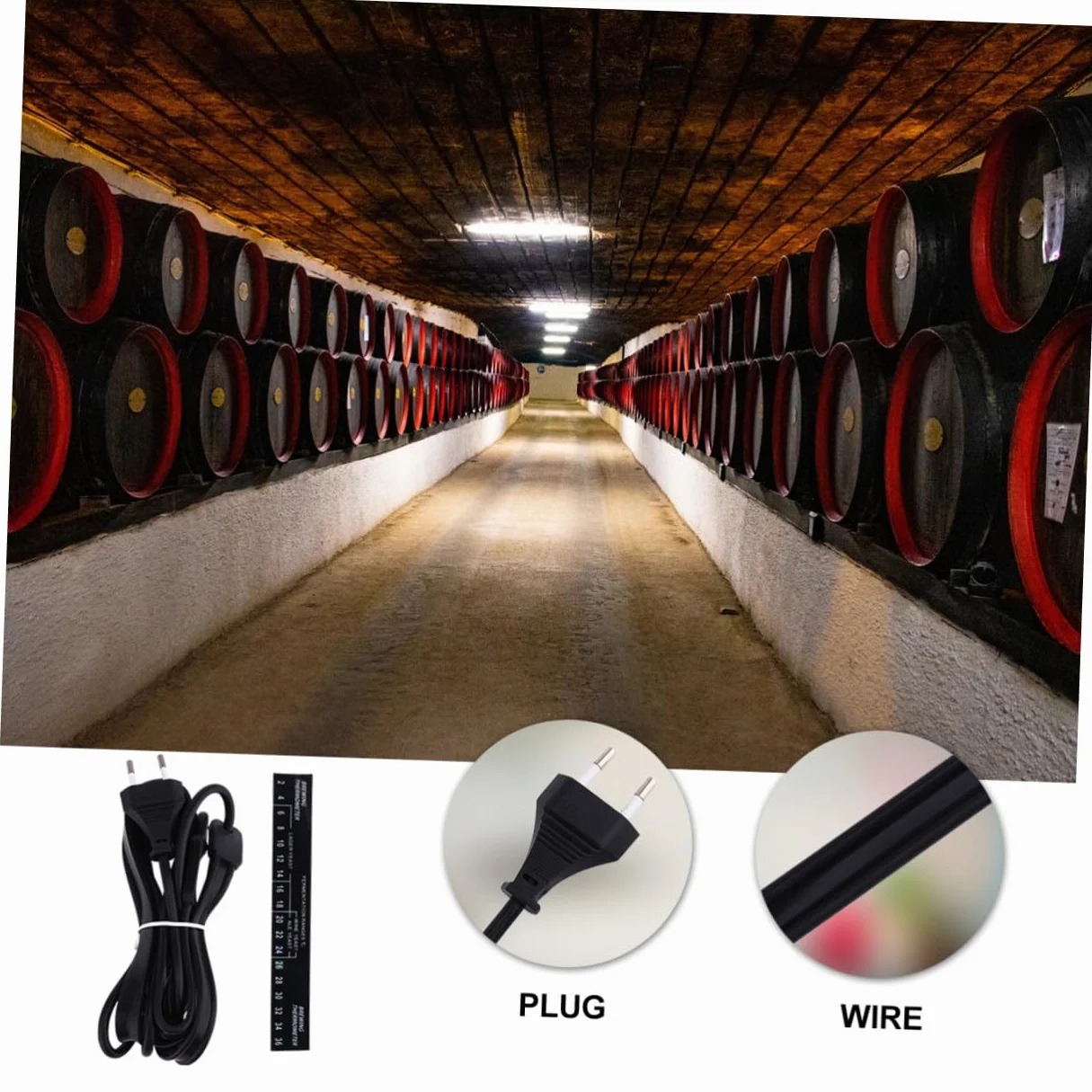 Garneck Cinturón Térmico para Fermentación de Cerveza y Vino Calentador Portátil para Fermentadores Enchufe UE Uso Doméstico para Elaboración de Bebidas Alcohólicas
