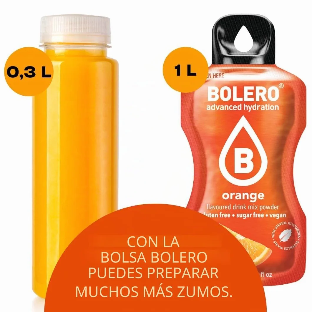 Bolero EXOTIC 24x3g Jugo en polvo sin azúcar edulcorado con stevia vitamina C vegano