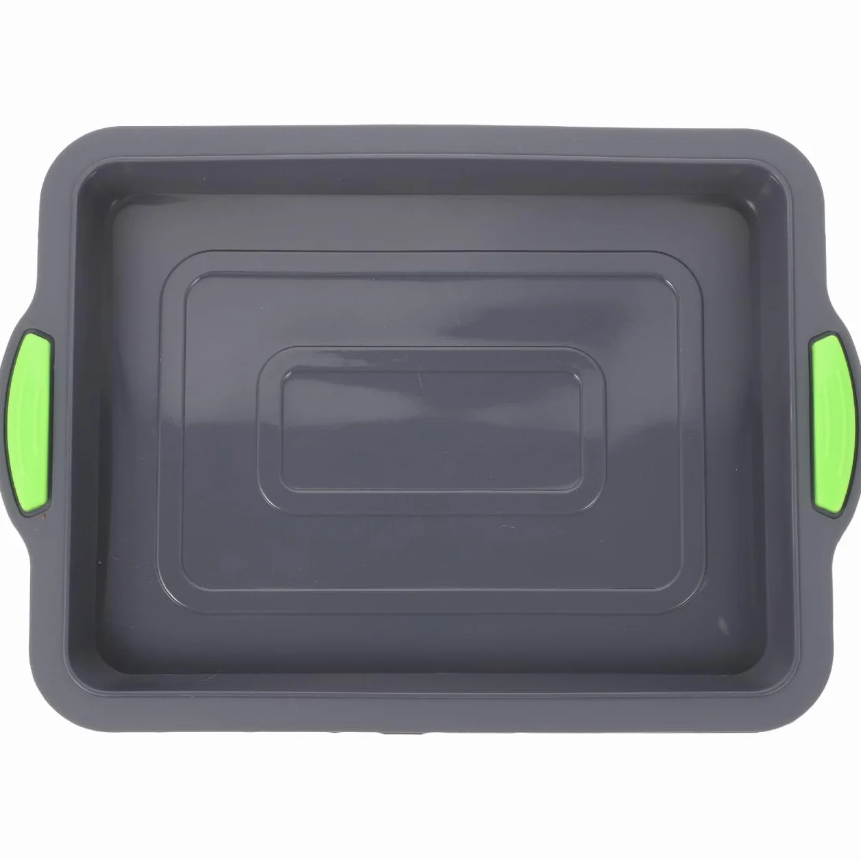 Molde de silicona para tartas con tapa, reutilizable, para lasaña, para horno, lavable, para pasteles, galletas, gelatina, color gris