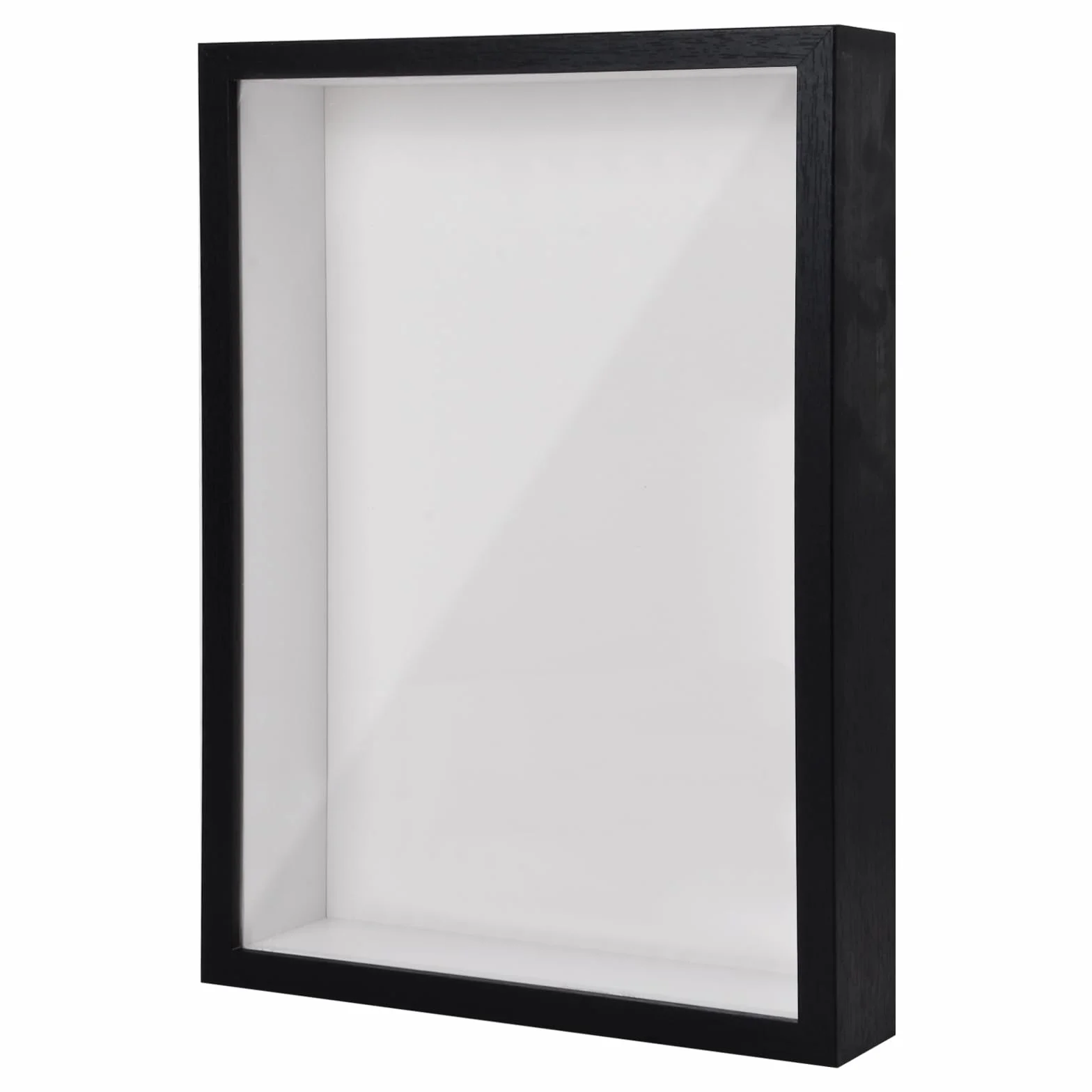 Marcos de Cuadros 3D de Madera A4 22,7x31,4cm para Pared y Mesa (Negro 3CM)
