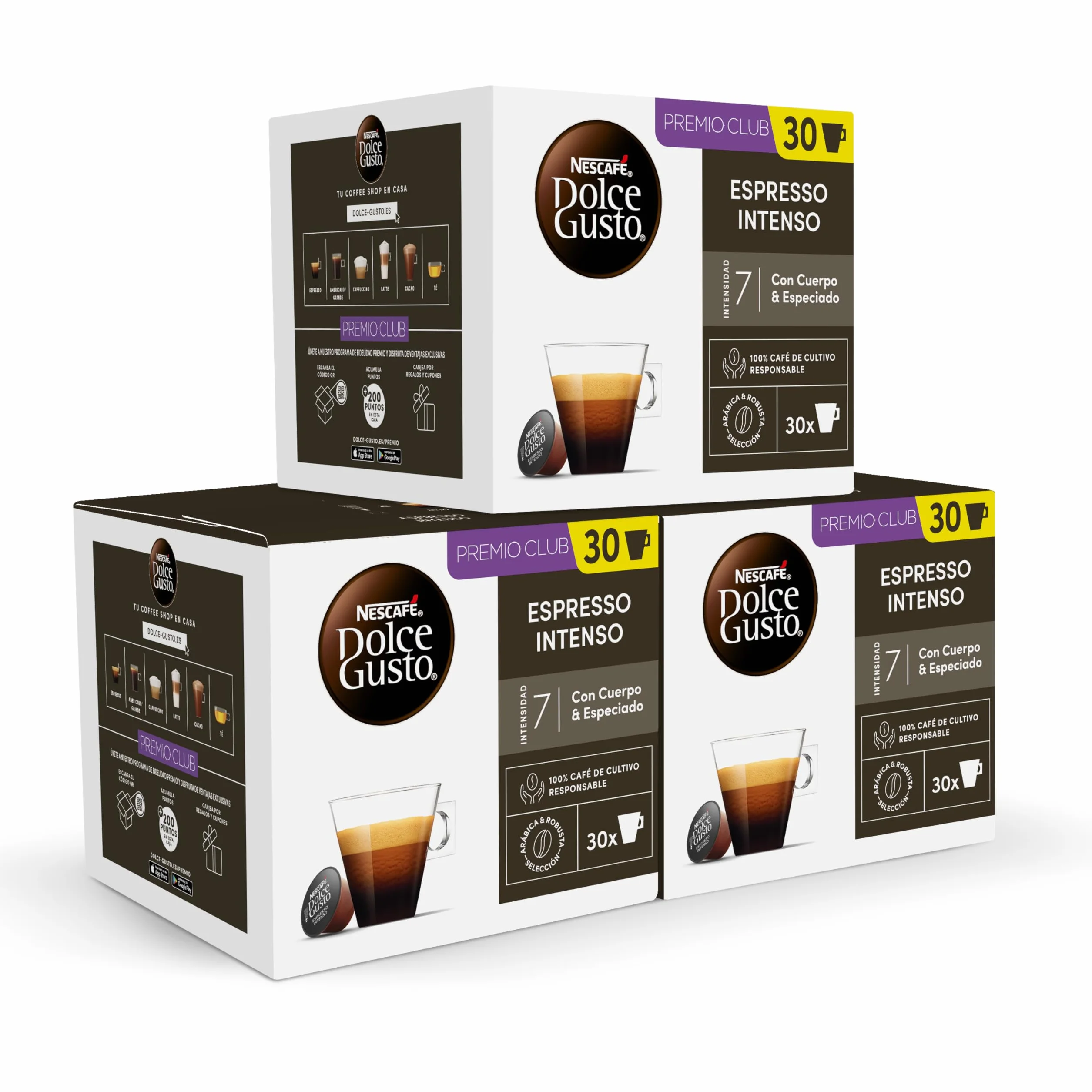 NESCAFÉ Dolce Gusto Espresso Intenso Cápsulas de Café 90 Cápsulas Intensidad 7 Originales