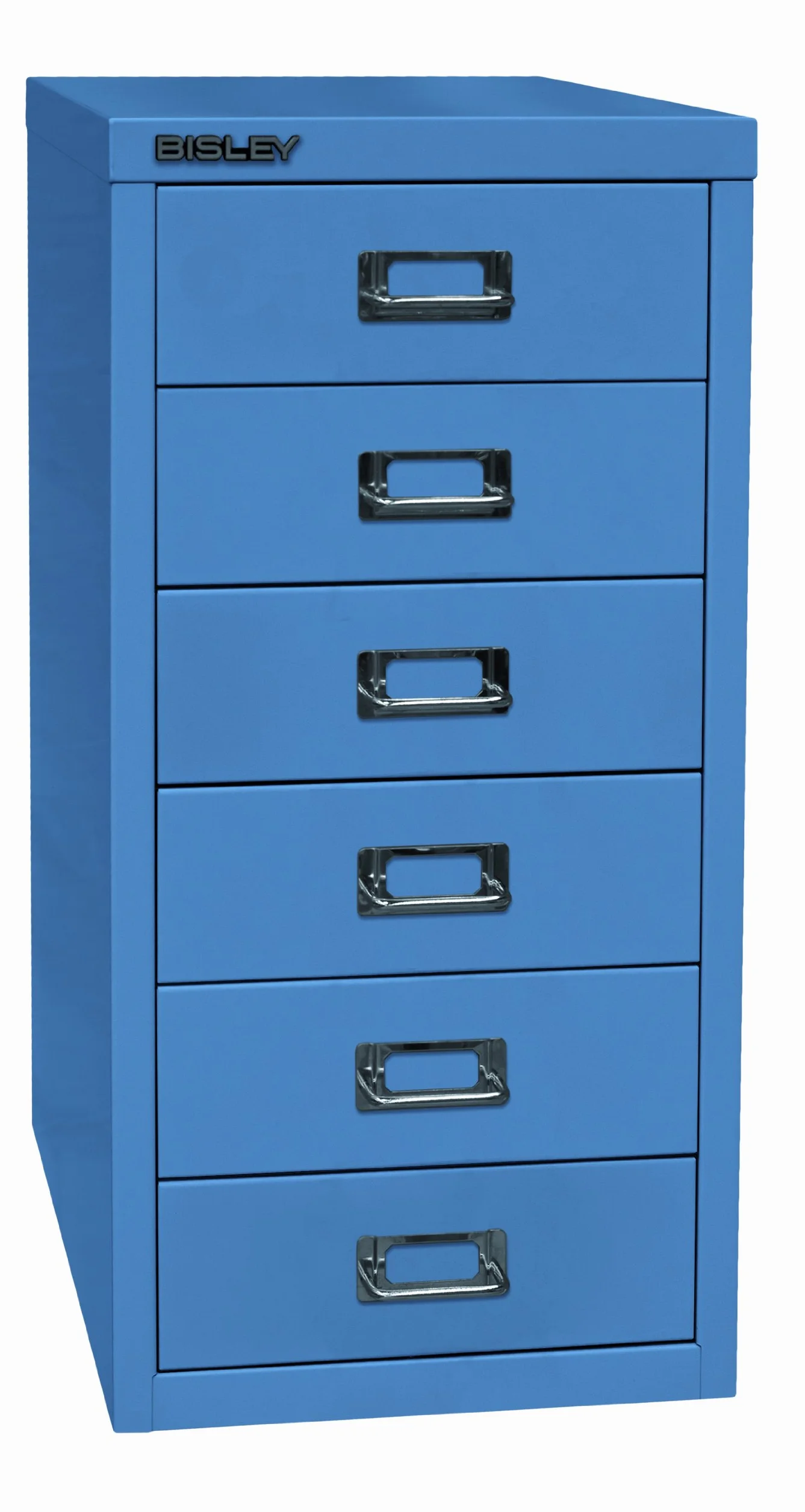 Bisley multid rawer, 29er Serie, DIN A4, 6 cajones, Metal, 605 Azul, 38 x 27.9 x 59 cm