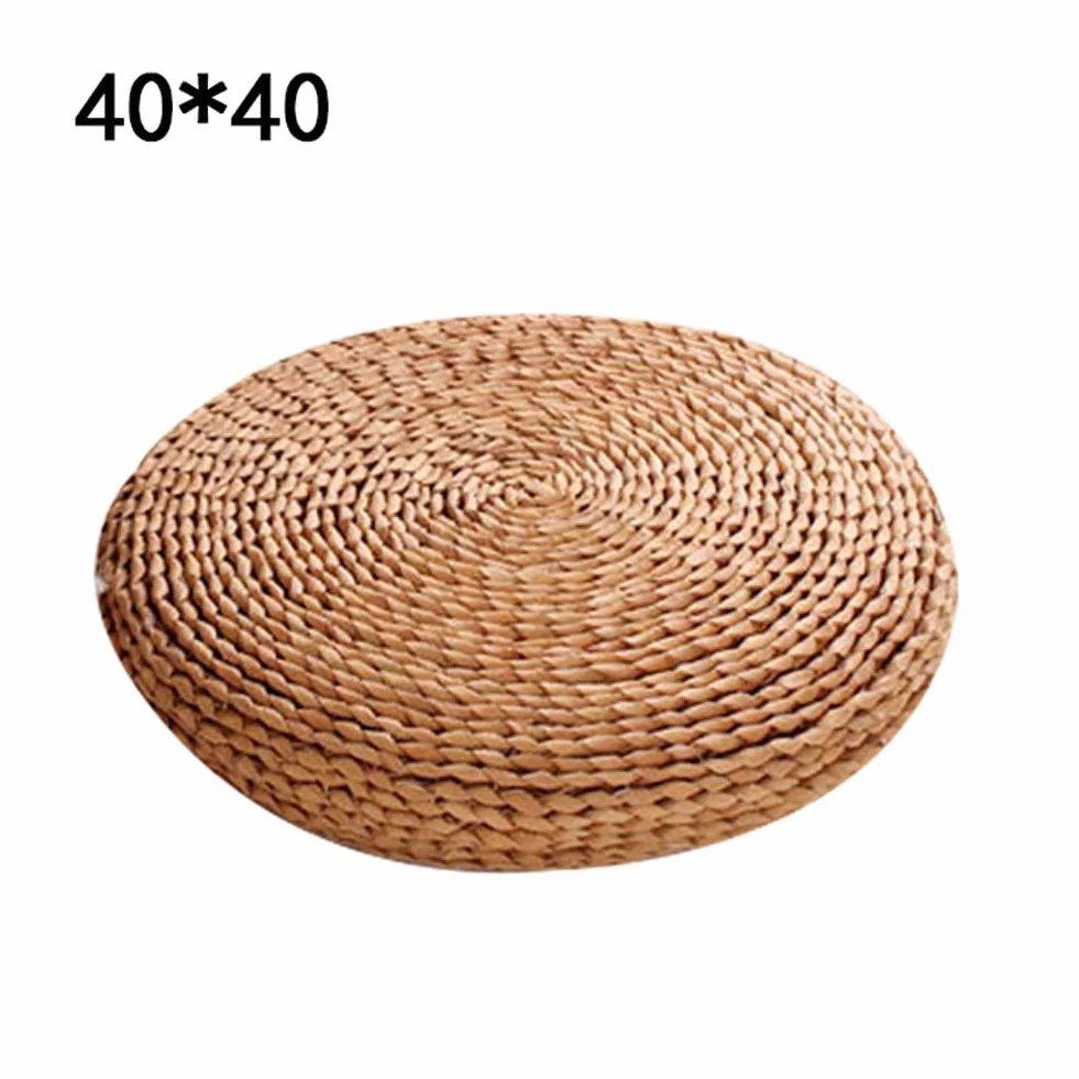 Cojín de Asiento de Tatami Tejida Natural para Meditación Yoga
