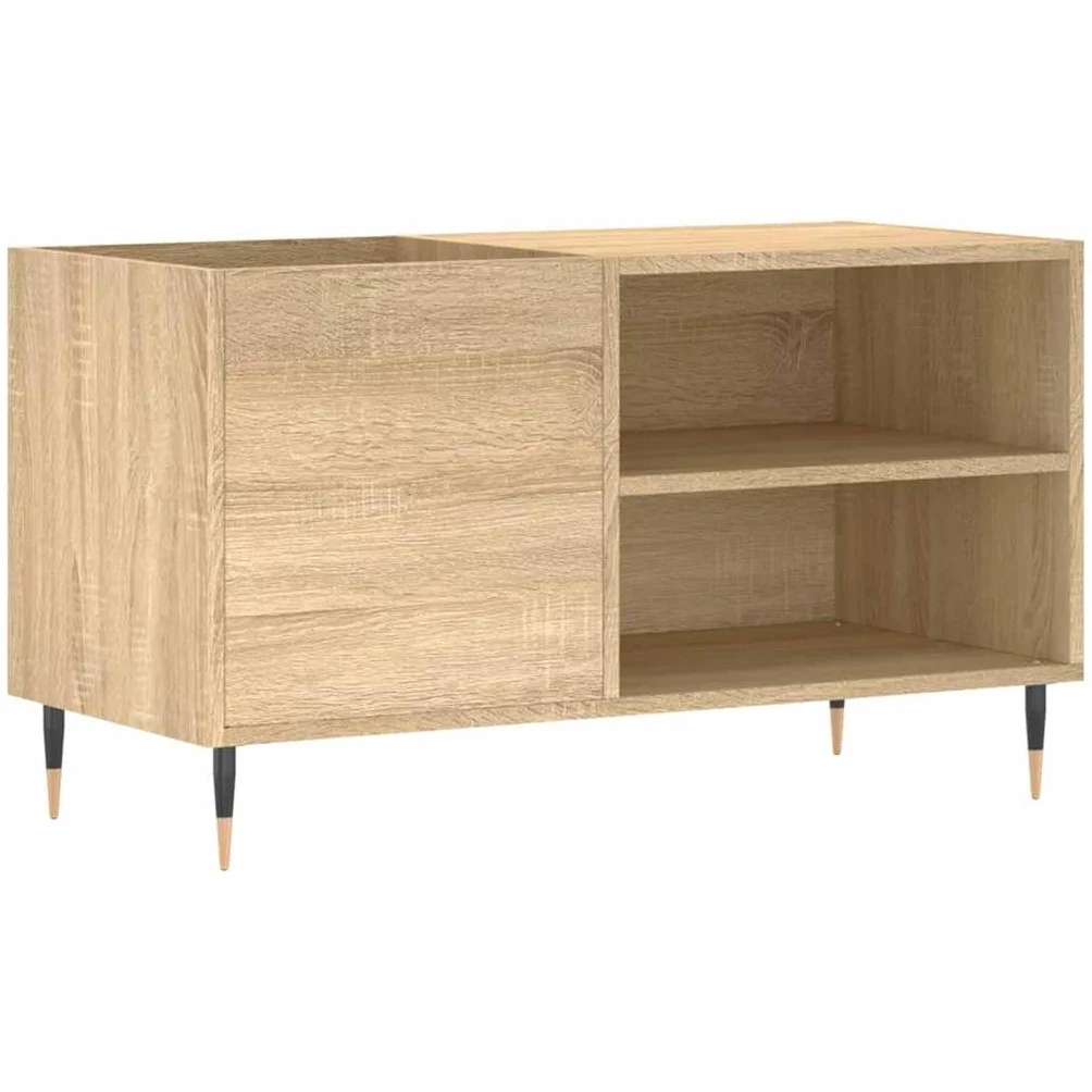 vidaXL Mueble de Discos Madera de ingeniería Roble Sonoma 85x38x48 cm