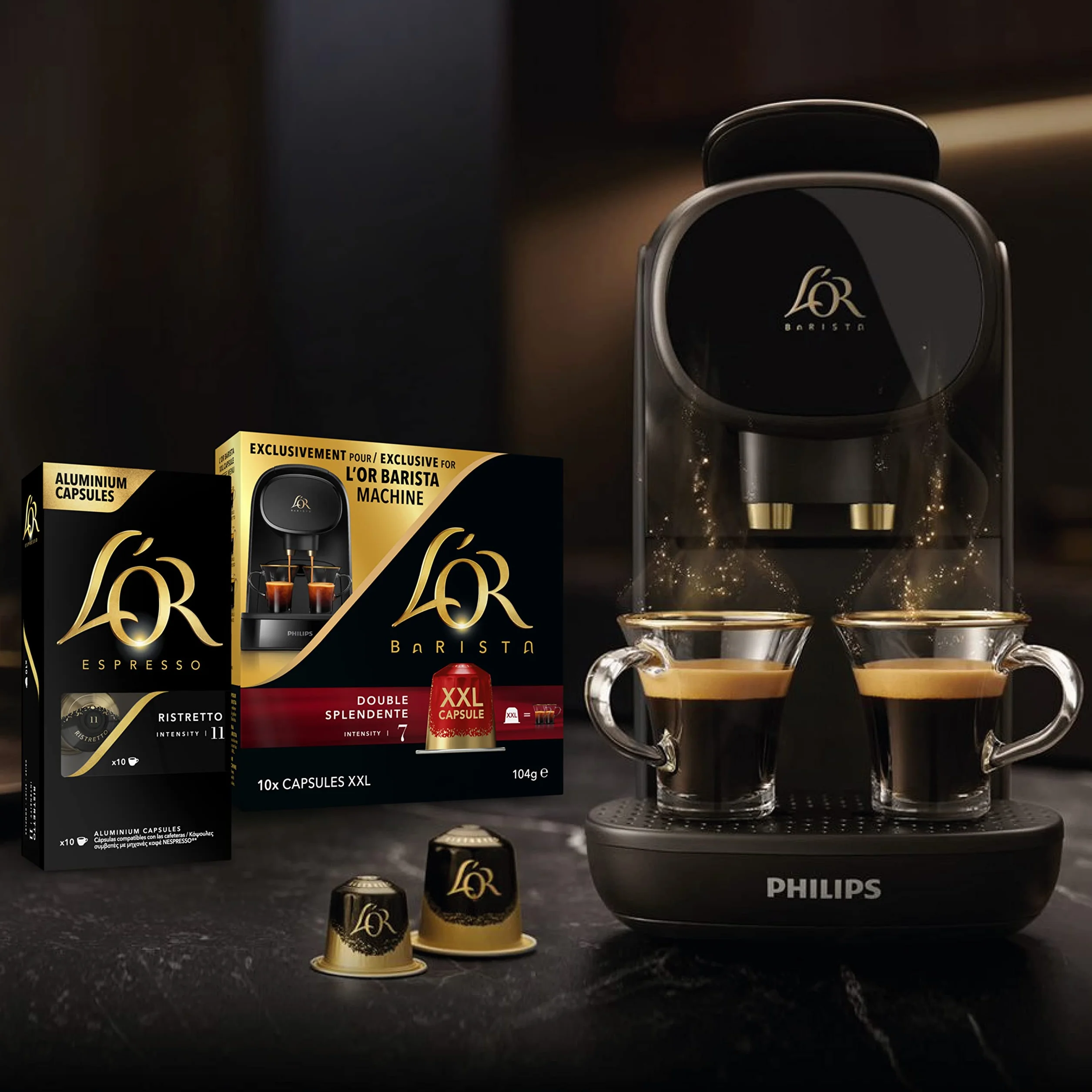 L'OR Cápsulas de Café Ristretto Intensidad 11 50 Cápsulas Compatibles Nespresso