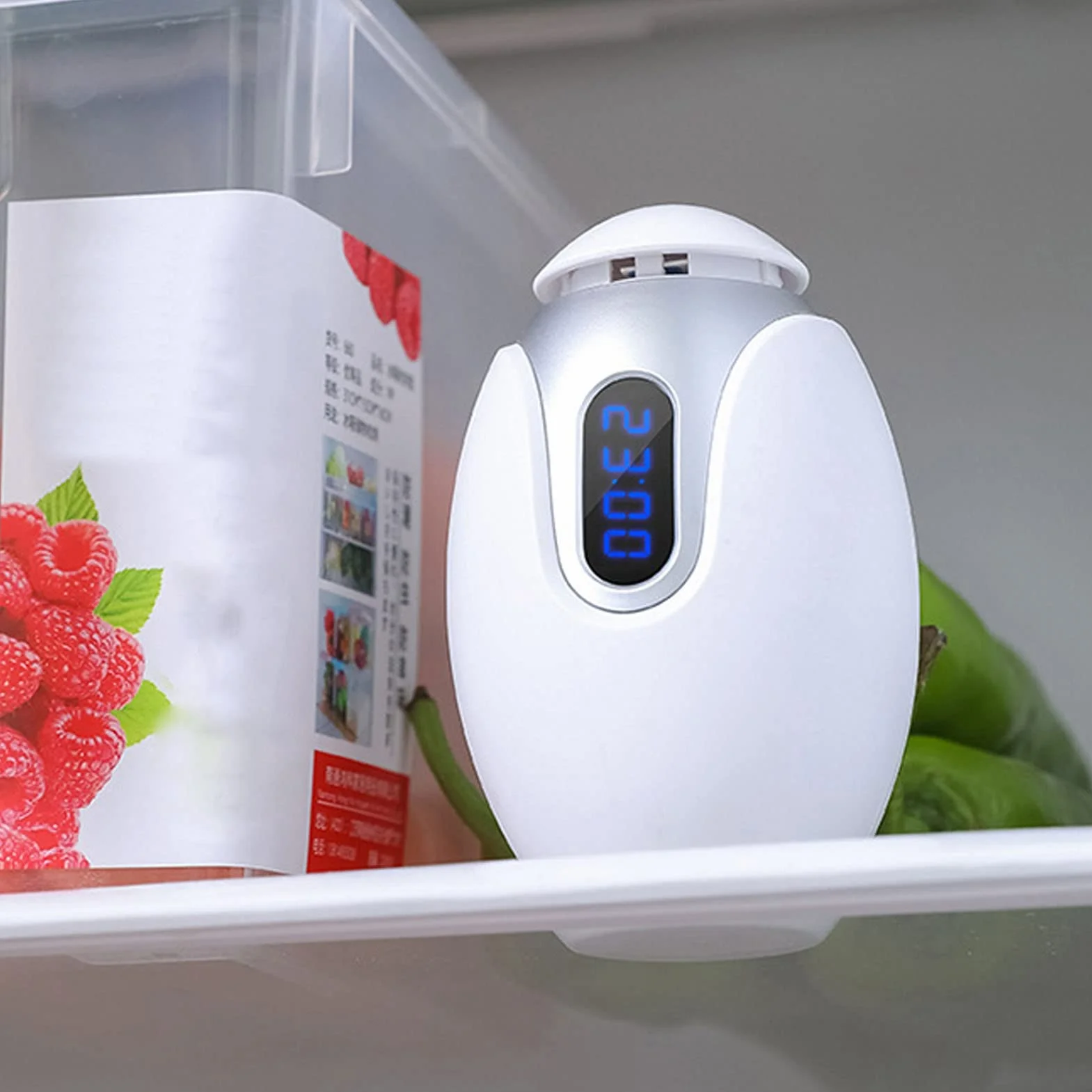 Desodorante de ozono recargable USB para refrigerador