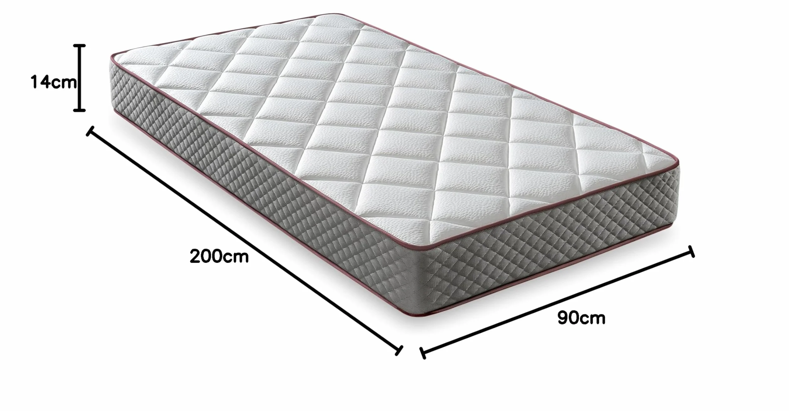 LUXIABED Colchon Viscoelastica 90x200 Dual Confort Firmeza Media MemorySens Elixir 14 cm Gris