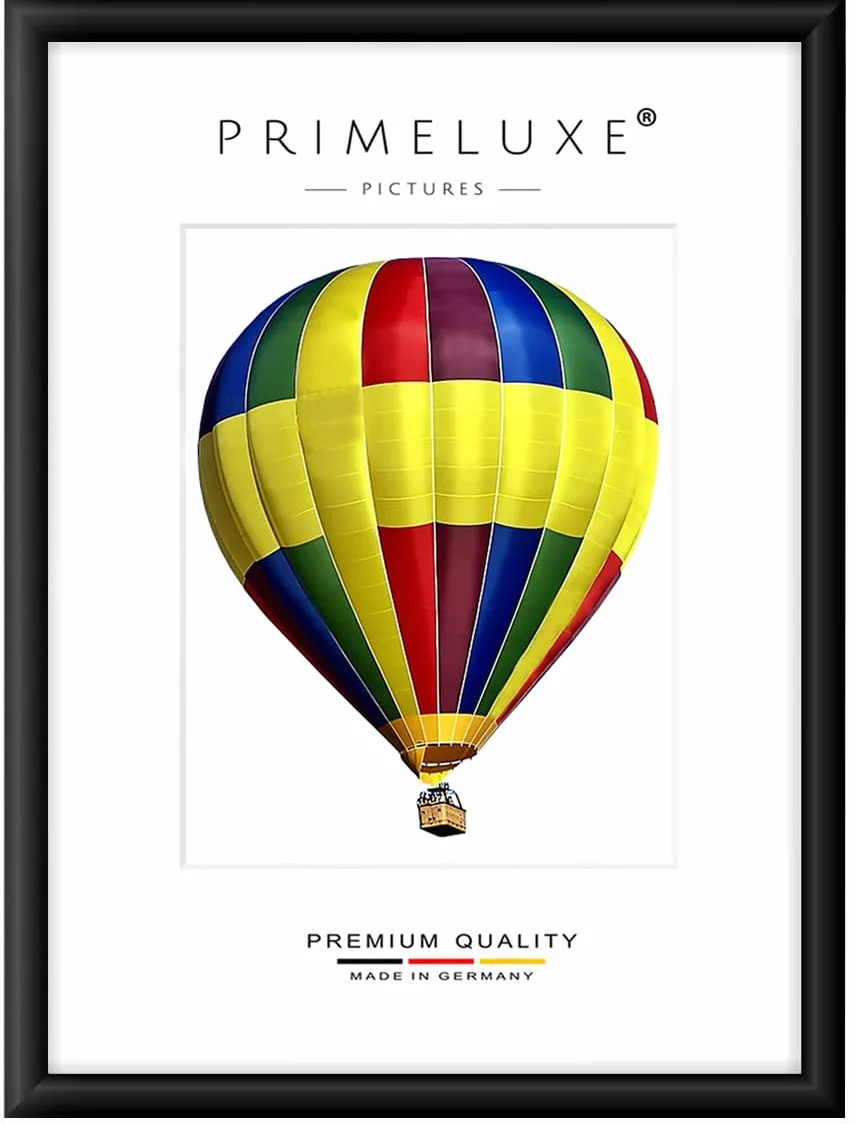 PrimeLuxe Marco de madera 60 x 70 cm negro mate para pósteres